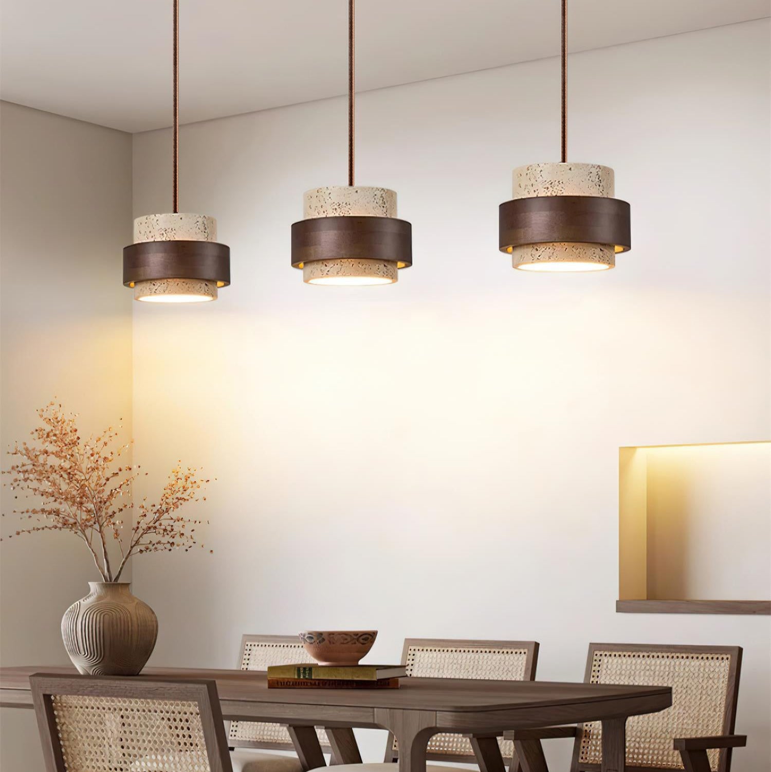 Ritta Pendant Light Travertine - Letslighting