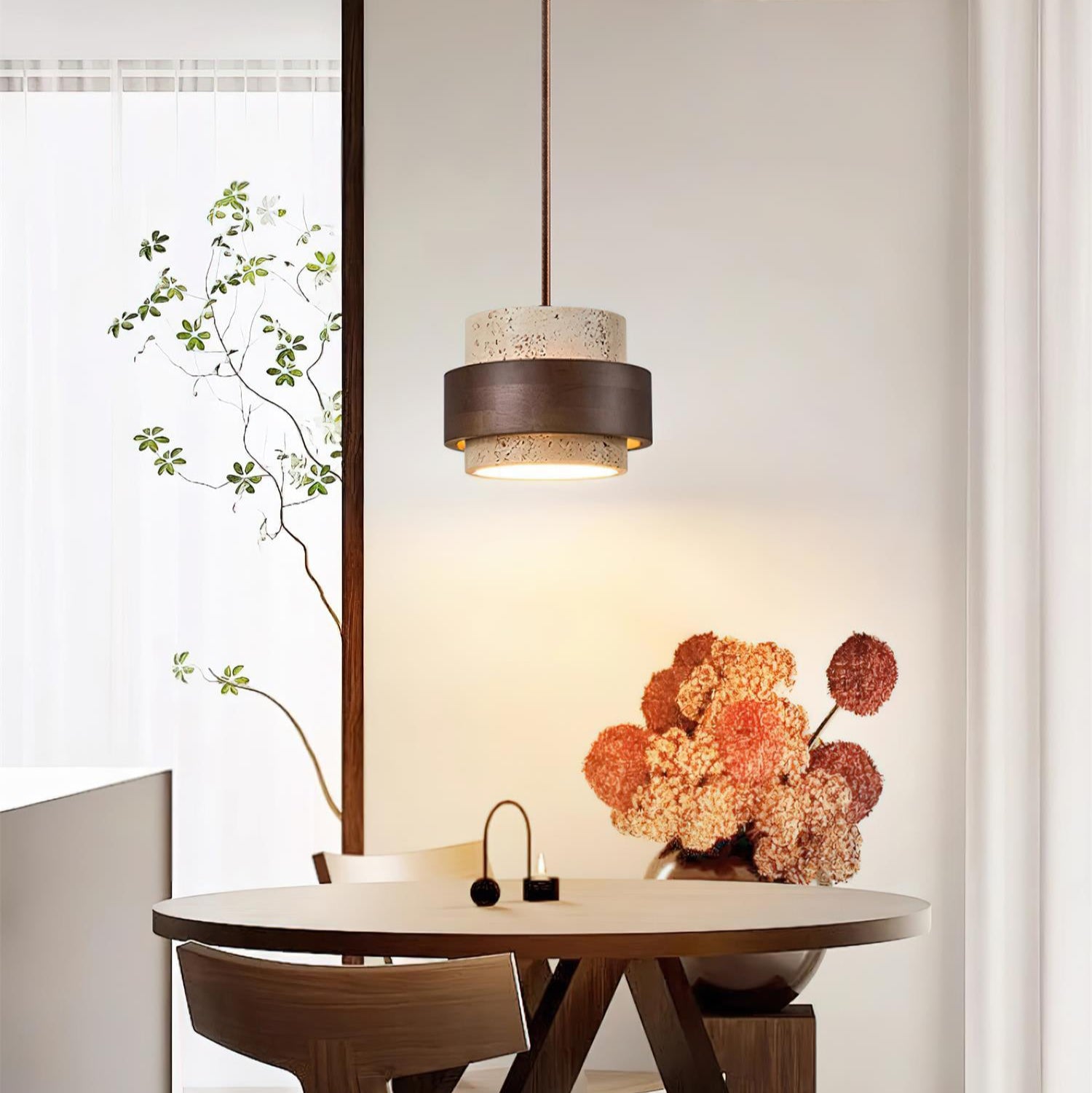 Ritta Pendant Light Travertine - Letslighting