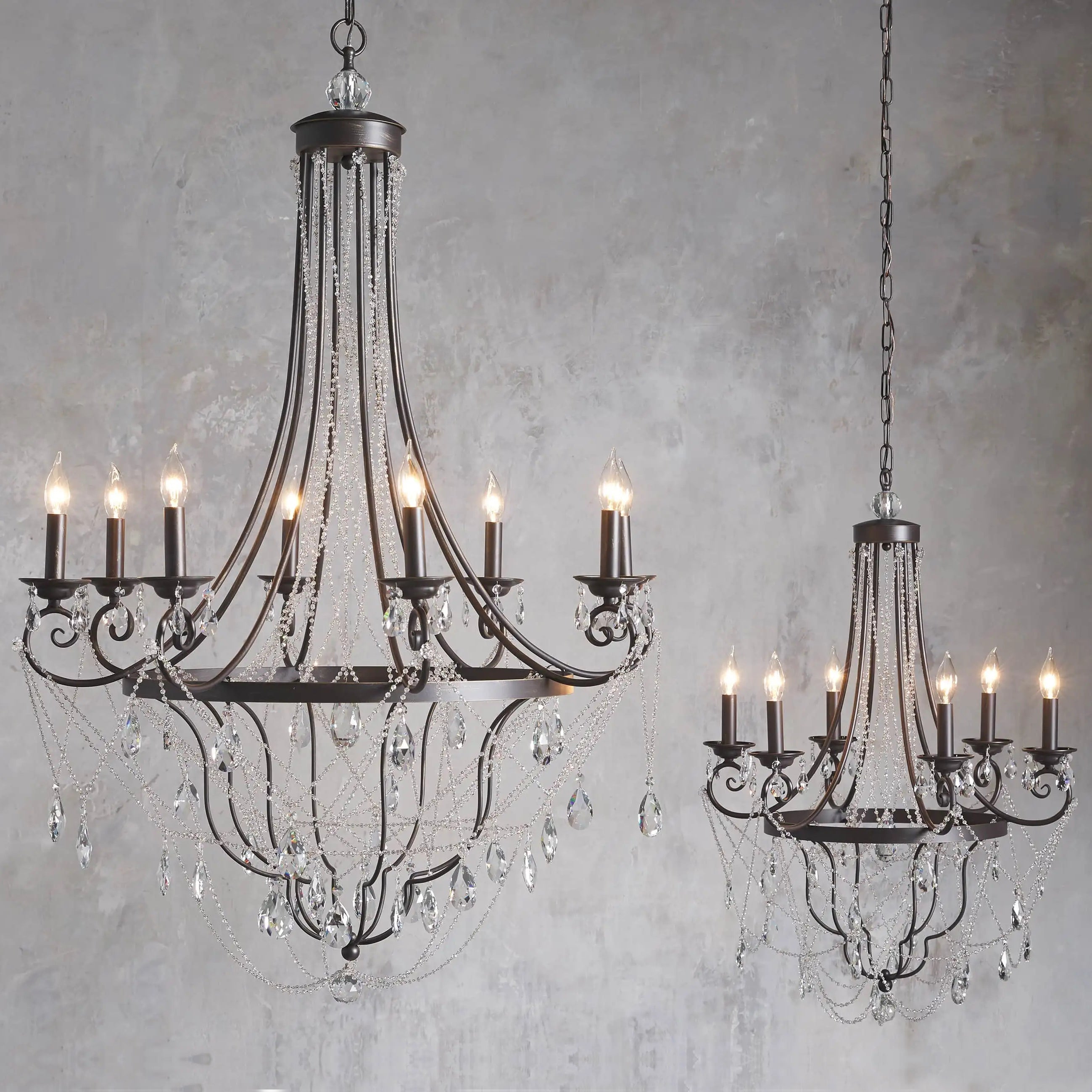 Luster Vintage Industrial Traditional Crystal Chandelier - Letslighting