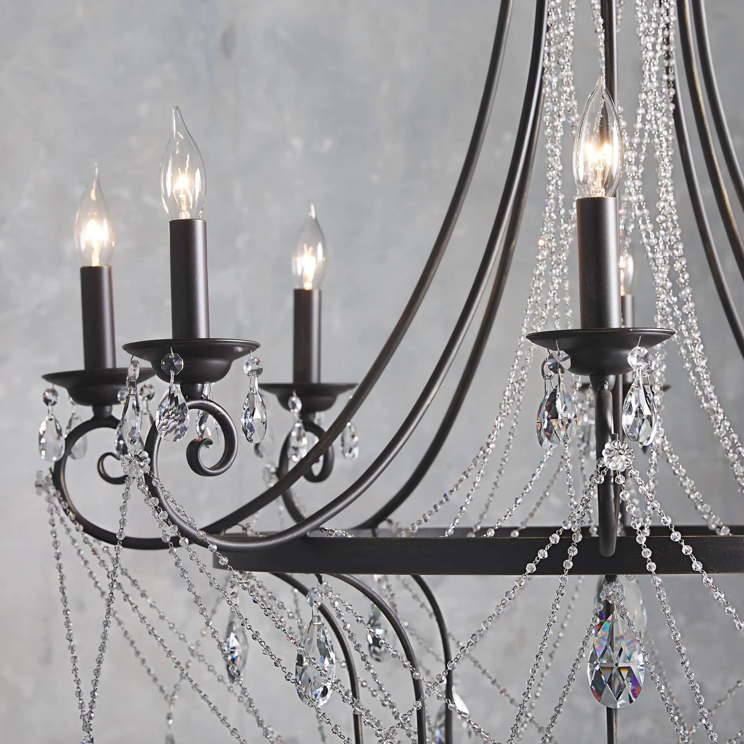 Luster Vintage Industrial Traditional Crystal Chandelier - Letslighting