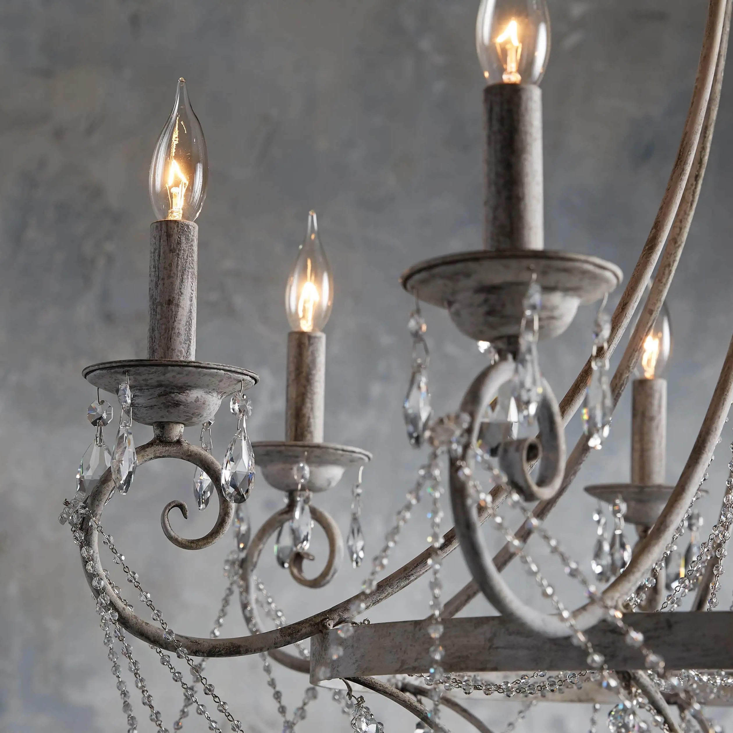 Luster Vintage Industrial Traditional Crystal Chandelier - Letslighting