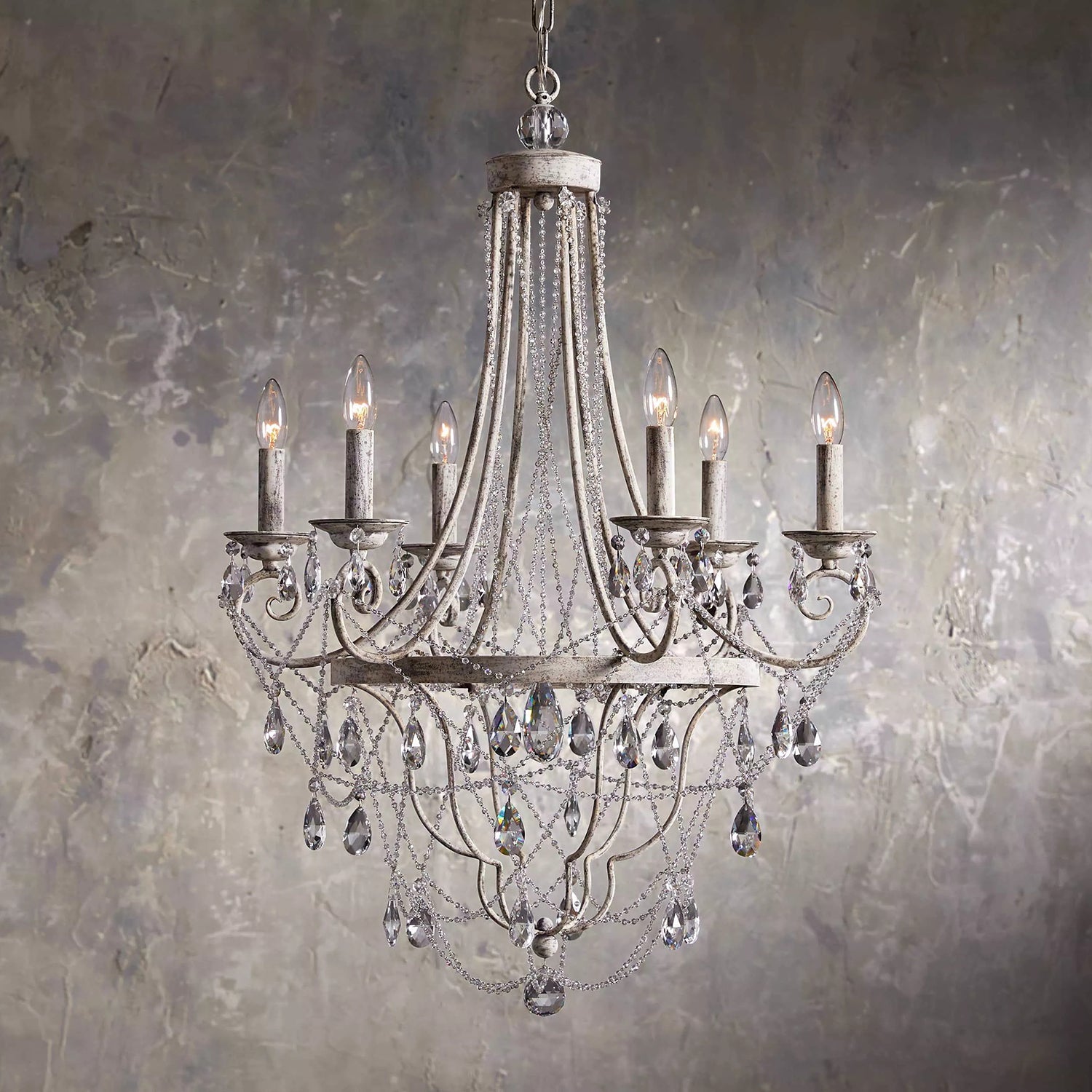 Luster Vintage Industrial Traditional Crystal Chandelier - Letslighting