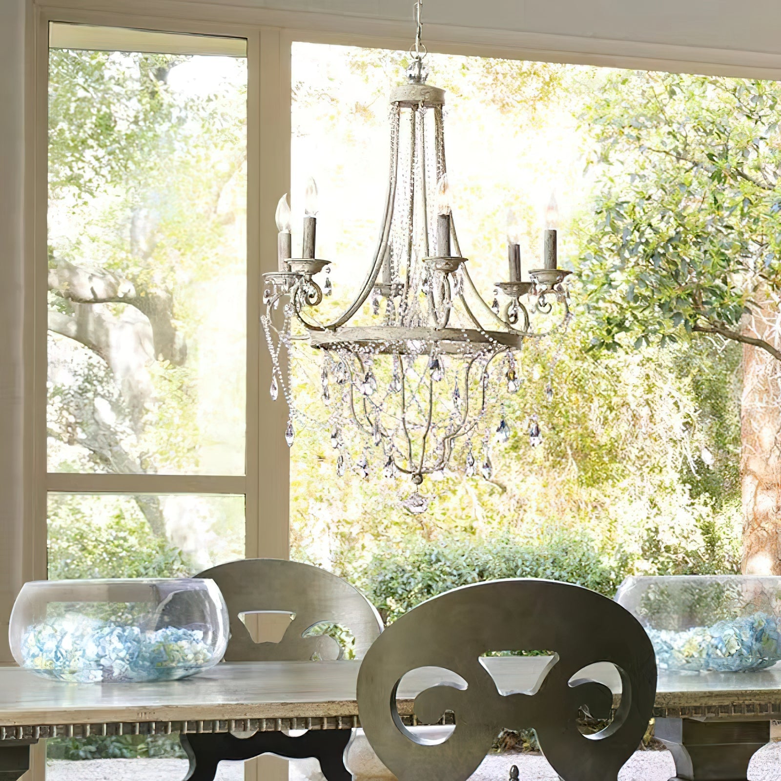 Luster Vintage Industrial Traditional Crystal Chandelier - Letslighting