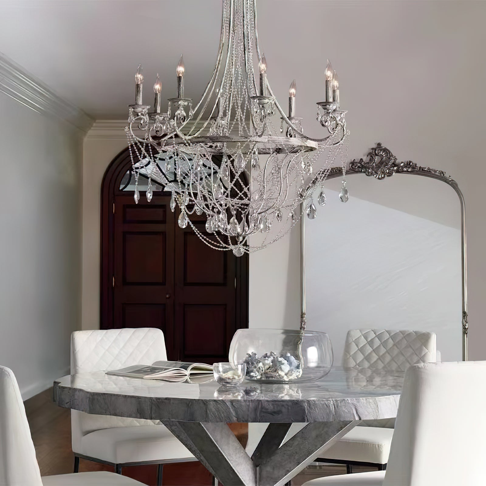 Luster Vintage Industrial Traditional Crystal Chandelier - Letslighting
