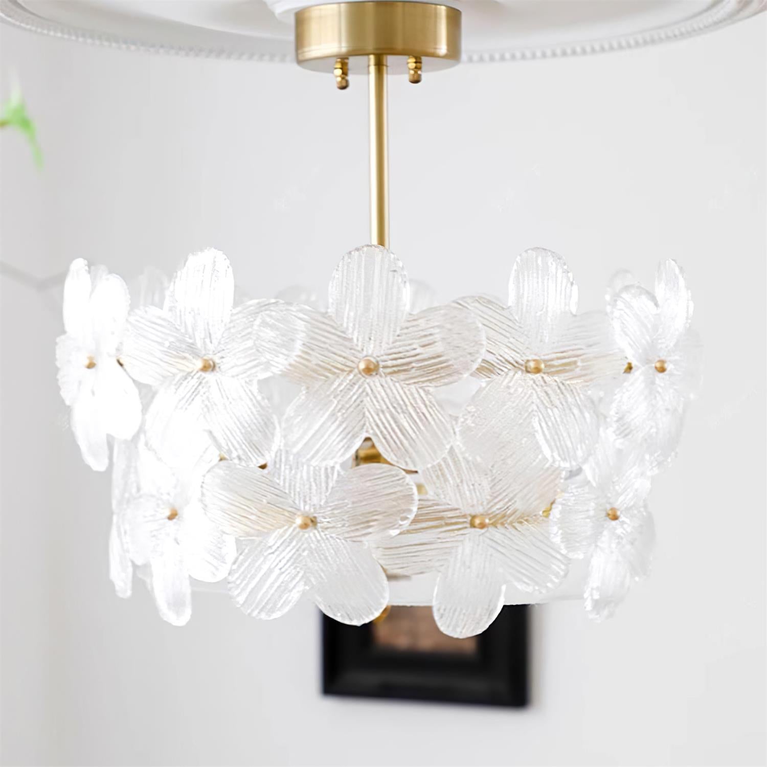 Fionel Glass Semi-Flush Mount Ceiling Light - Letslighting