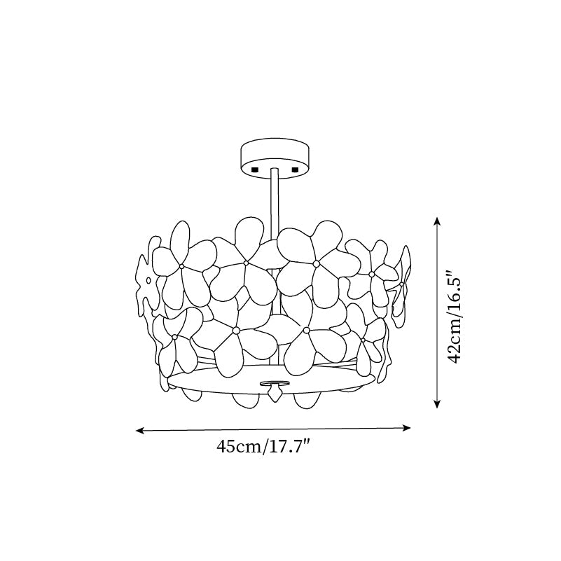 Fionel Glass Semi-Flush Mount Ceiling Light - Letslighting