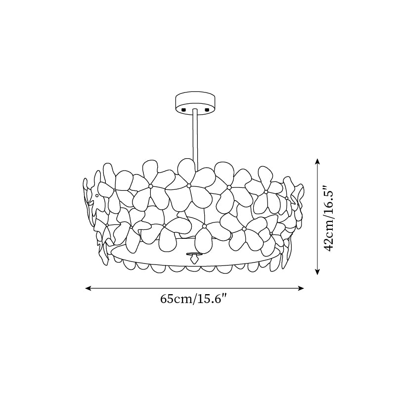 Fionel Glass Semi-Flush Mount Ceiling Light - Letslighting