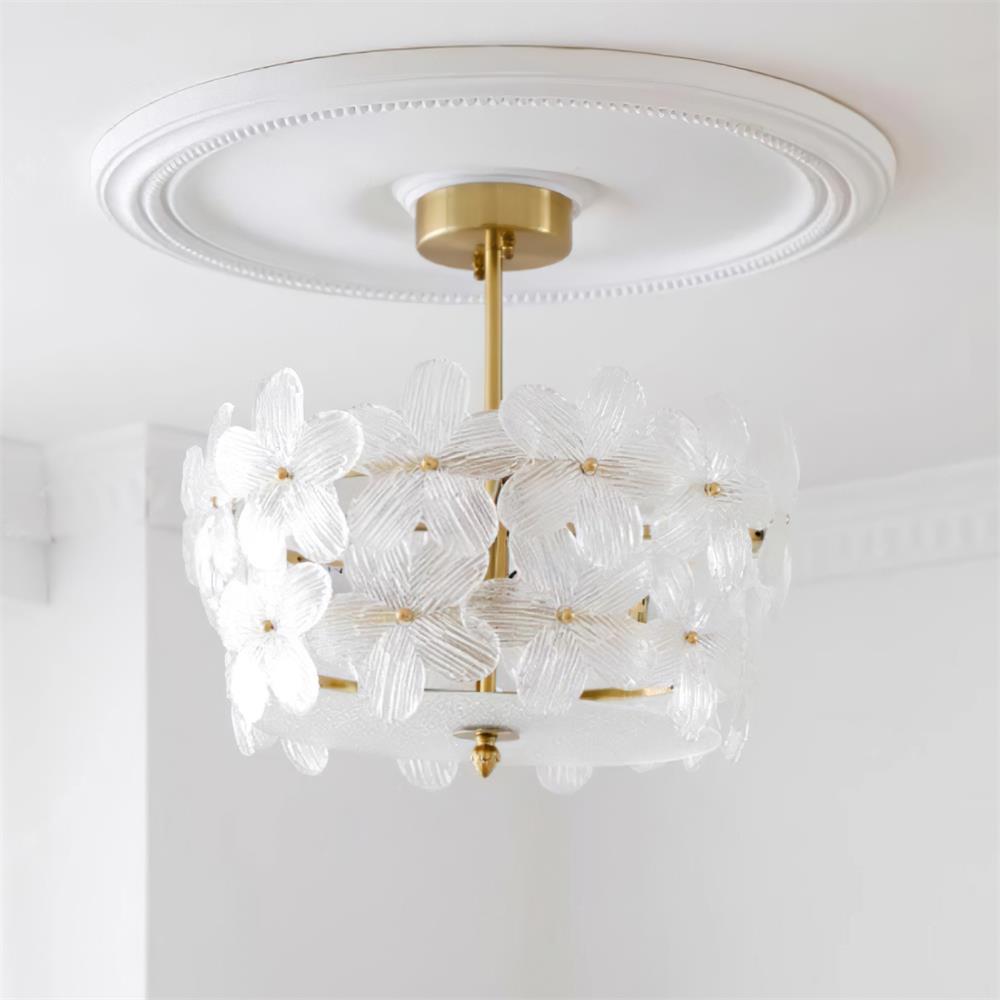 Fionel Glass Semi-Flush Mount Ceiling Light - Letslighting
