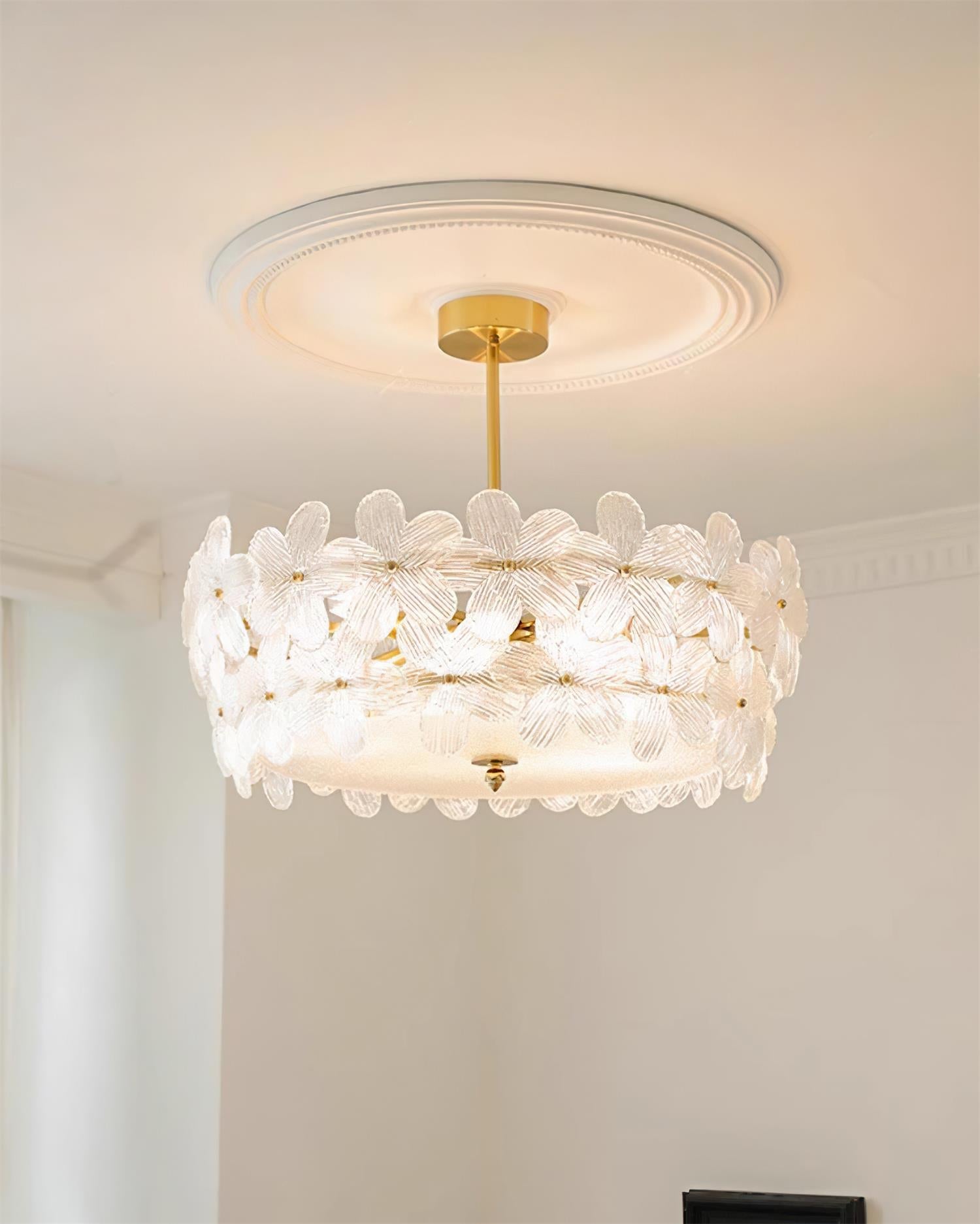 Fionel Glass Semi-Flush Mount Ceiling Light - Letslighting