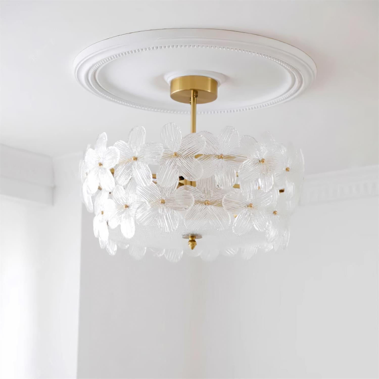 Fionel Glass Semi-Flush Mount Ceiling Light - Letslighting