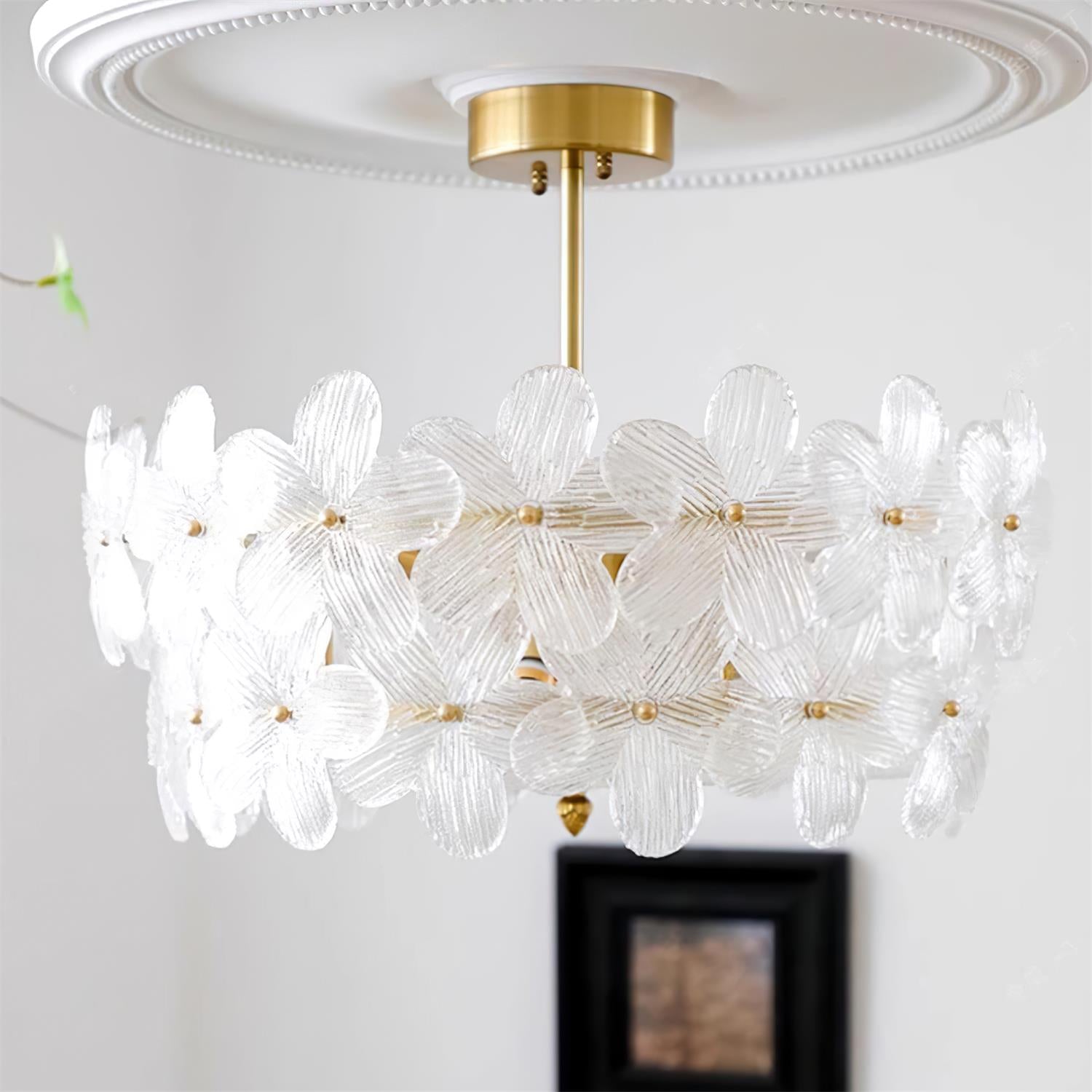 Fionel Glass Semi-Flush Mount Ceiling Light - Letslighting
