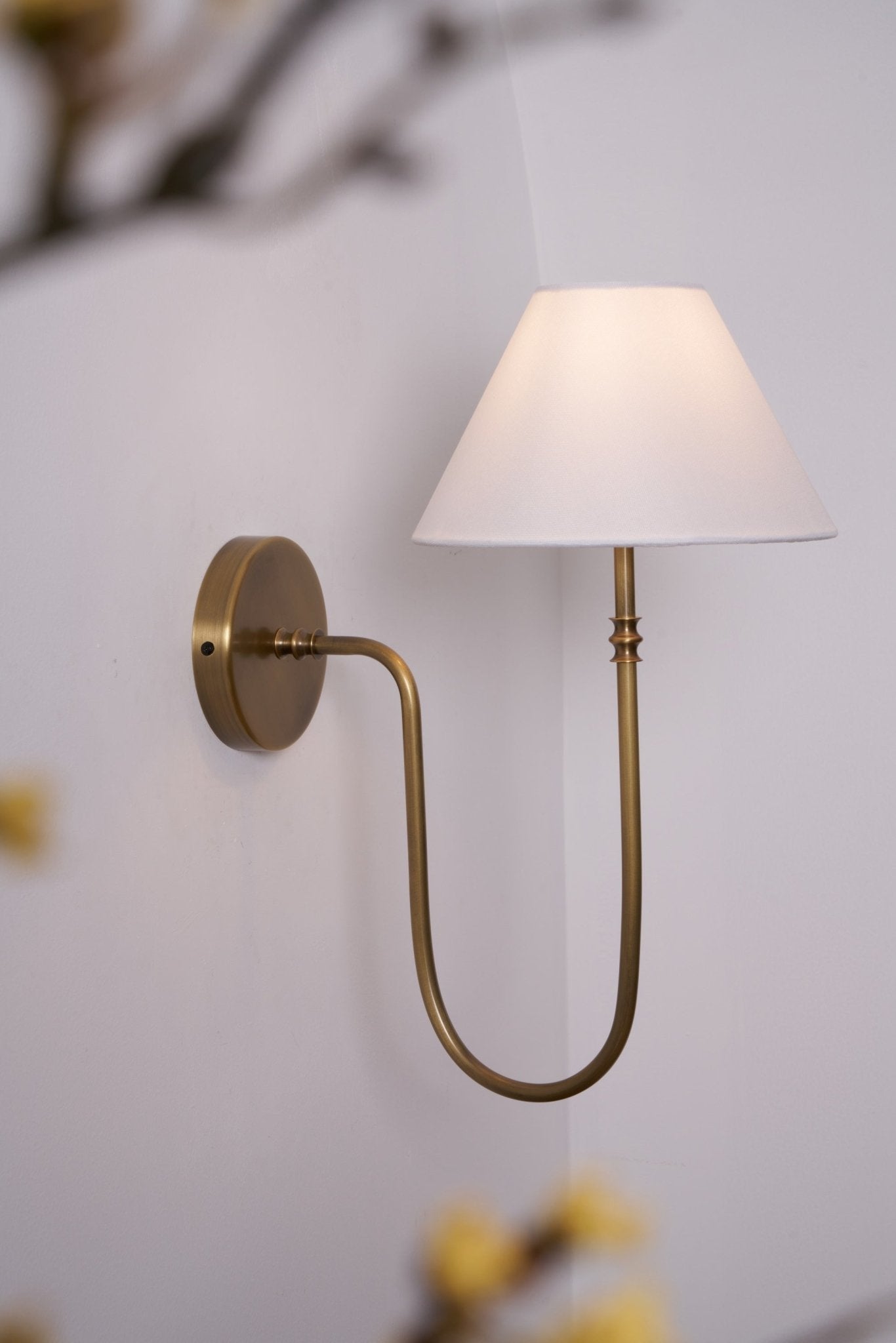 Silvery Vintage Industrial Fabric Wall Light - Letslighting