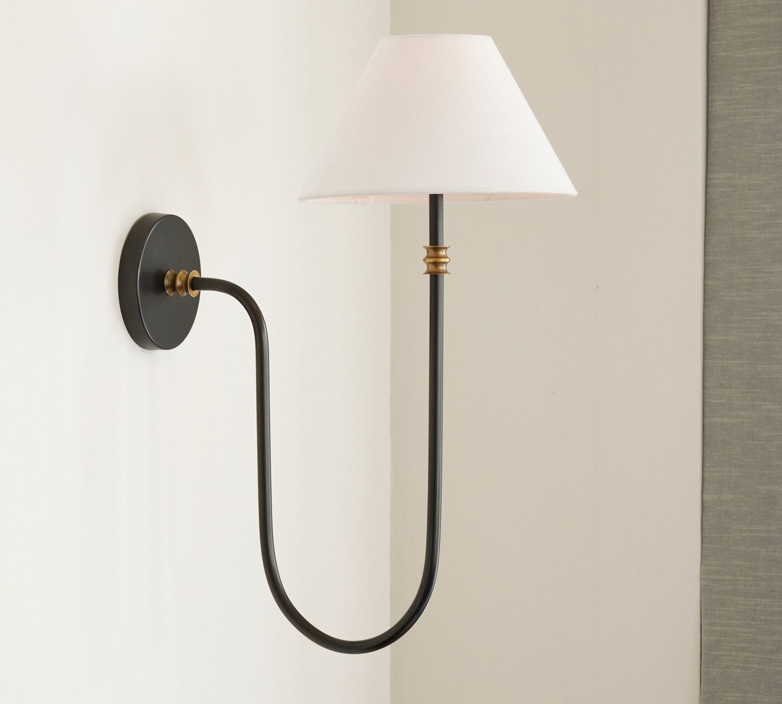 Silvery Vintage Industrial Fabric Wall Light - Letslighting
