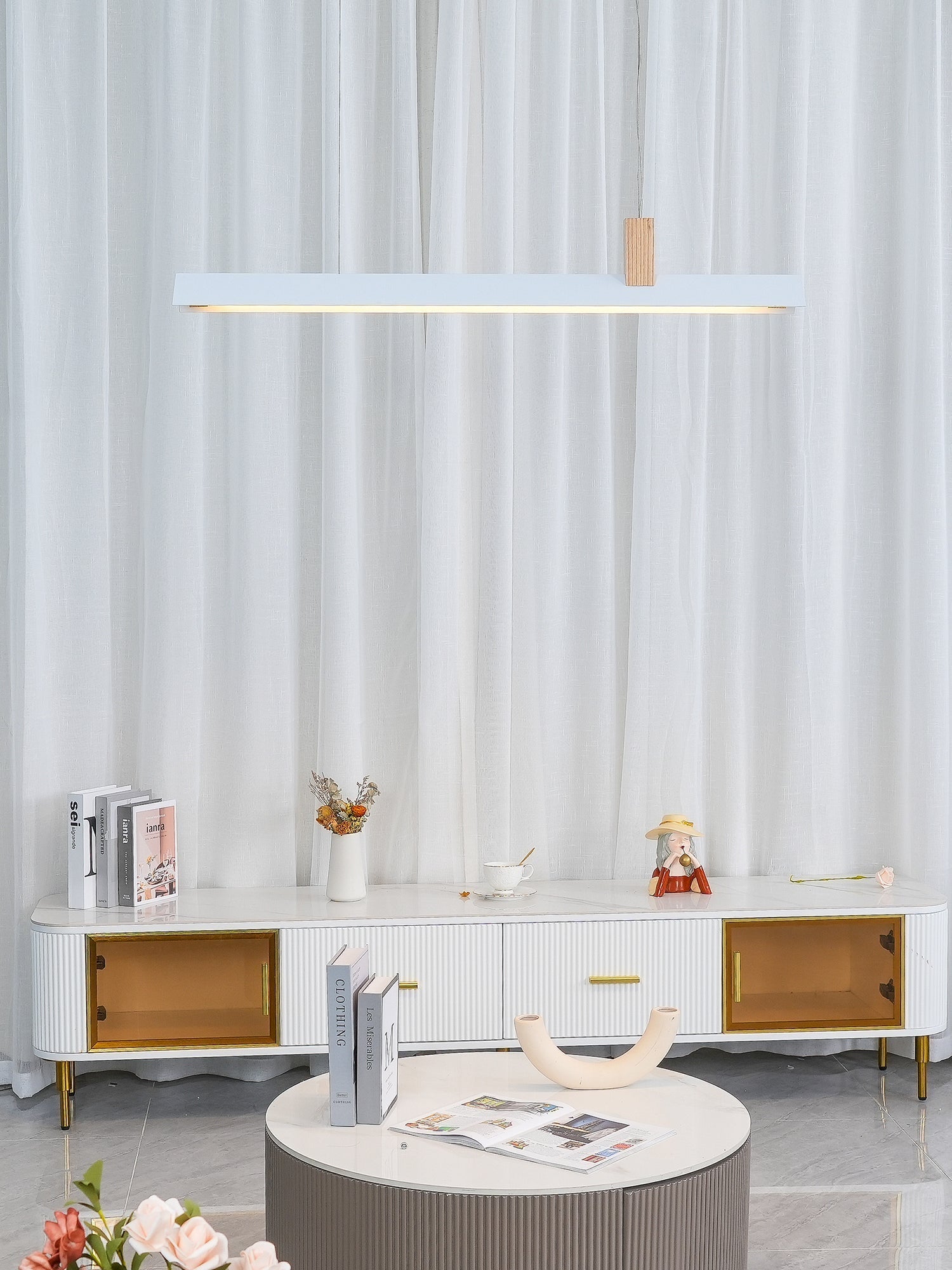 Linea Minimalist Wooden Pendant Light - Letslighting