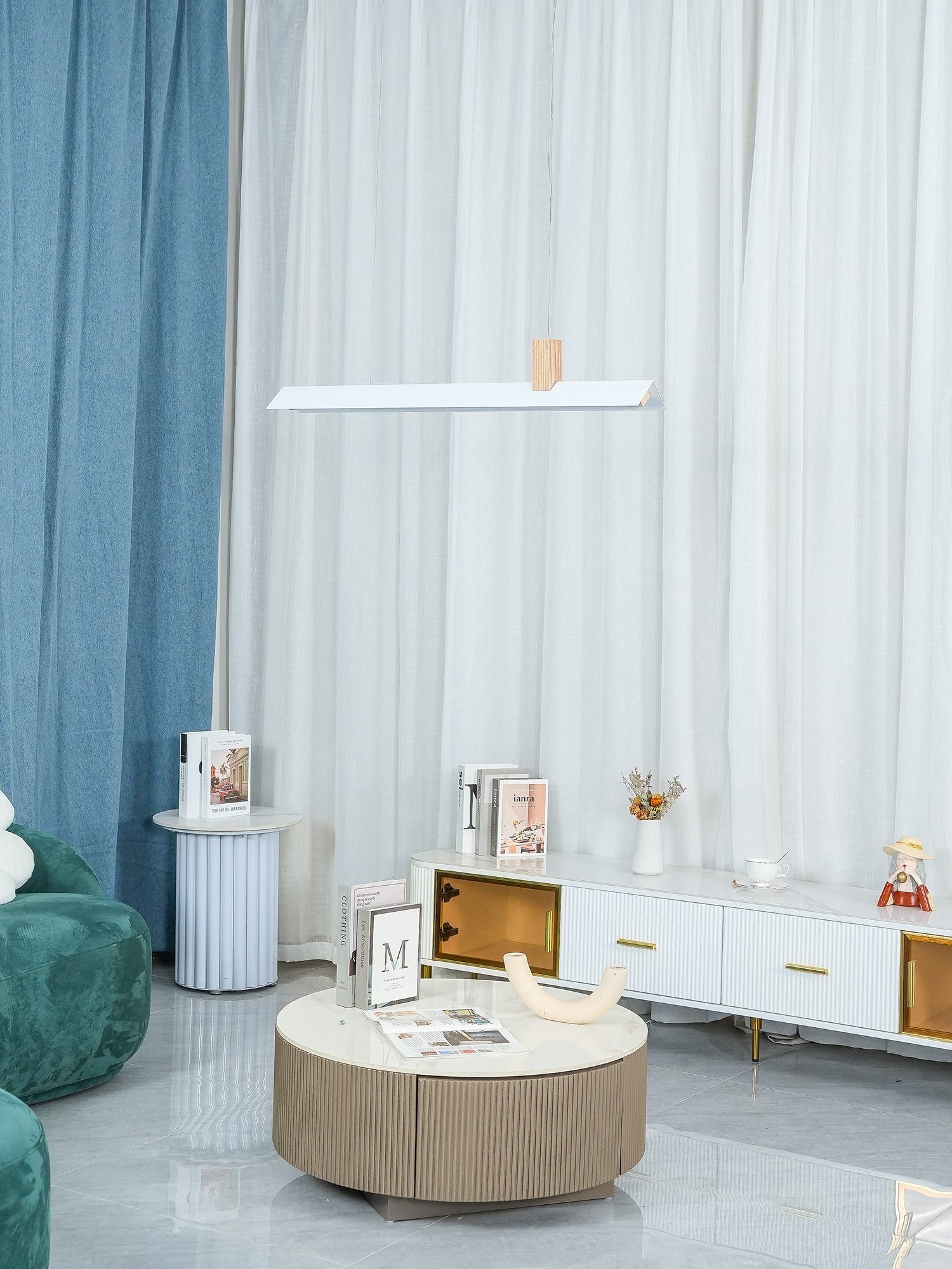 Linea Minimalist Wooden Pendant Light - Letslighting