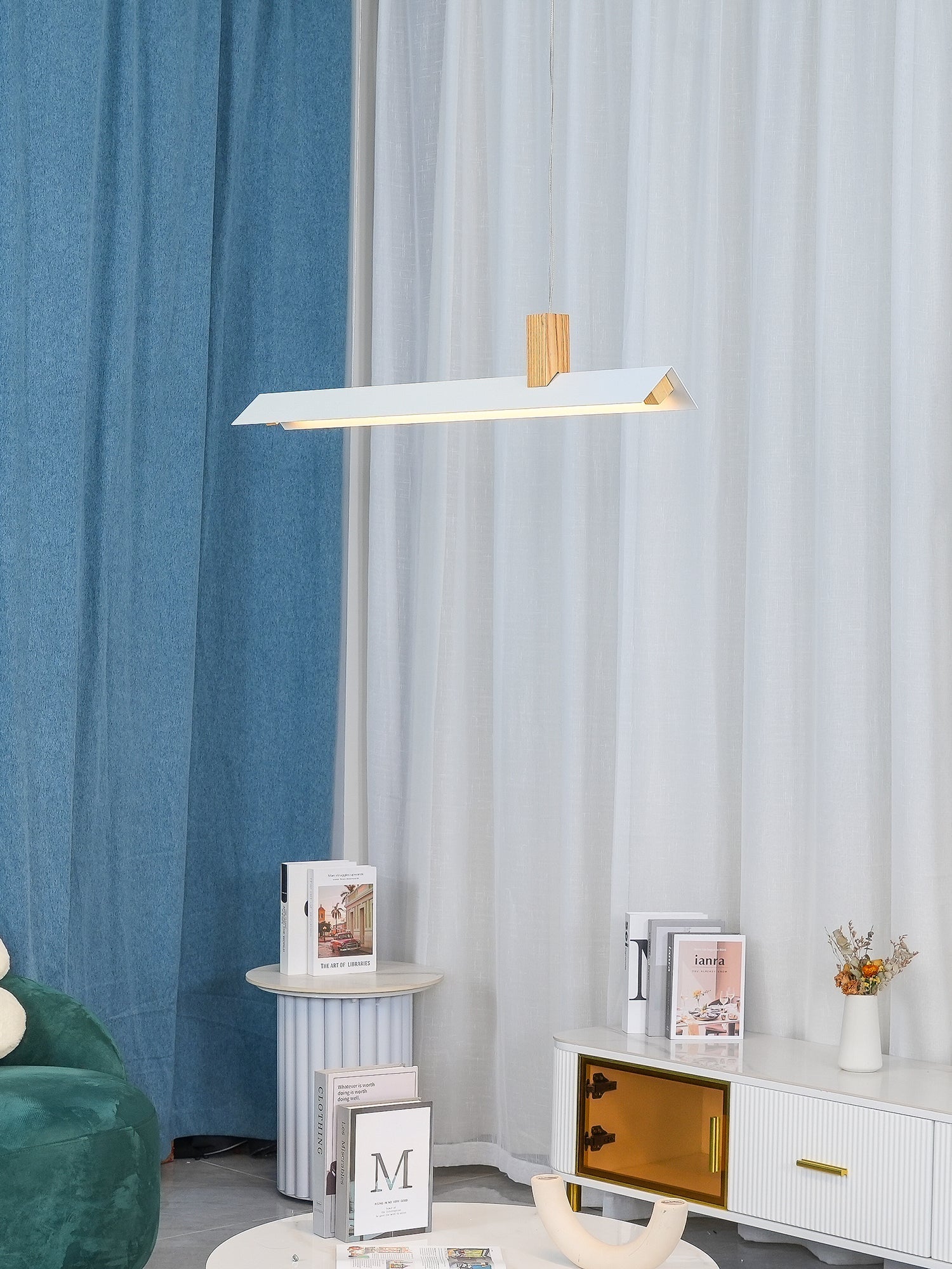 Linea Minimalist Wooden Pendant Light - Letslighting