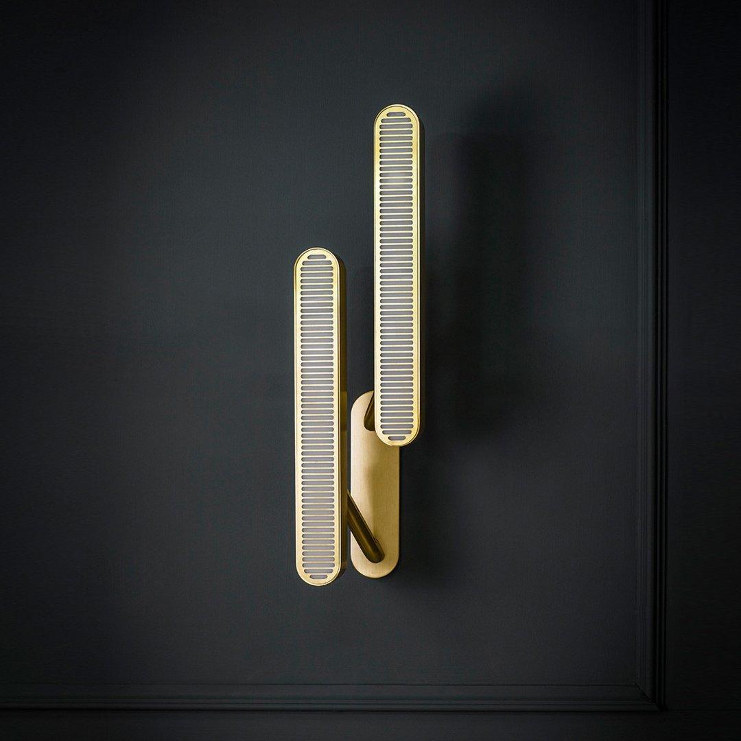 Lustra Wall Lamp Brass Slotted Grill - Letslighting