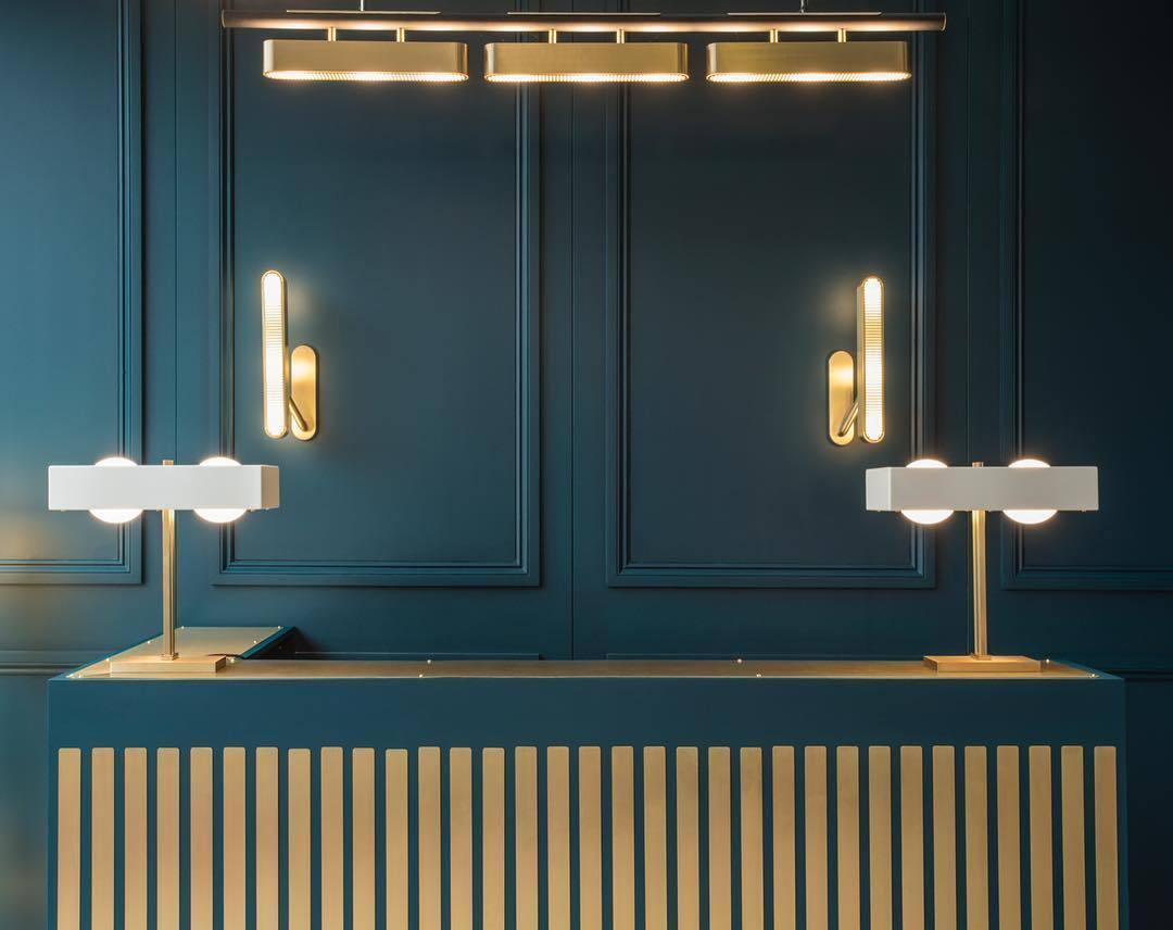 Lustra Wall Lamp Brass Slotted Grill - Letslighting