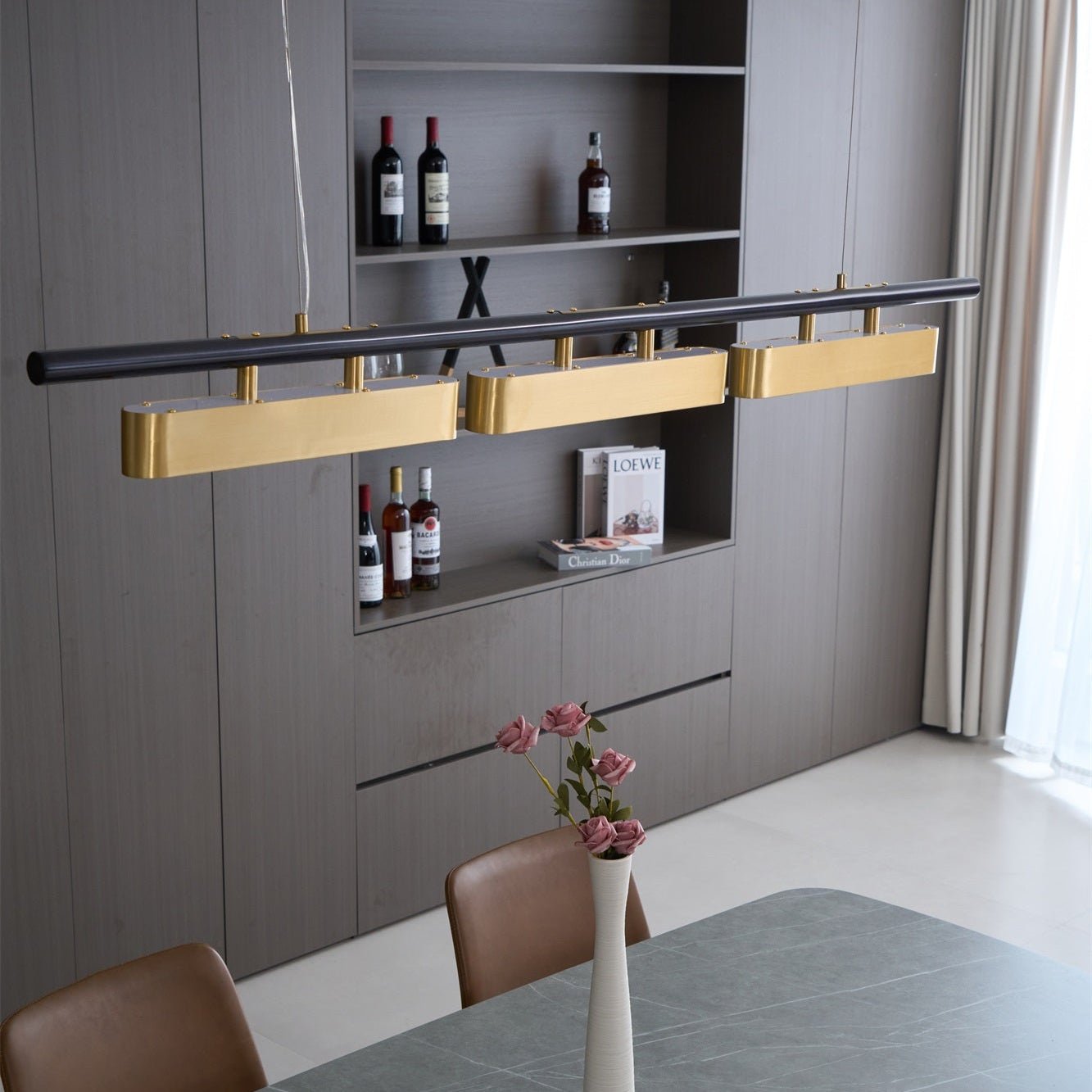 Elarain Brass Minimalist Pendant Light - Letslighting