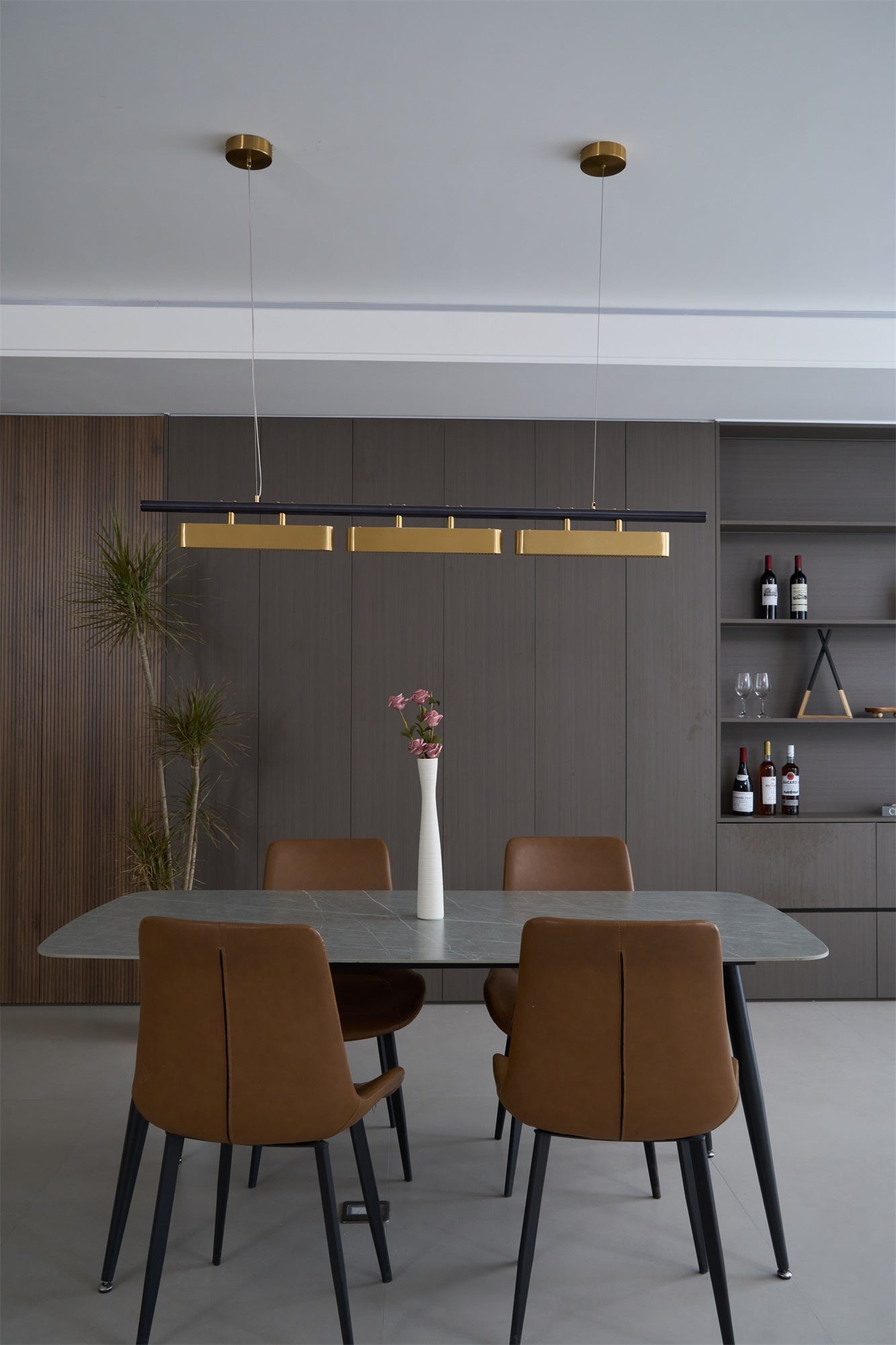 Elarain Brass Minimalist Pendant Light - Letslighting