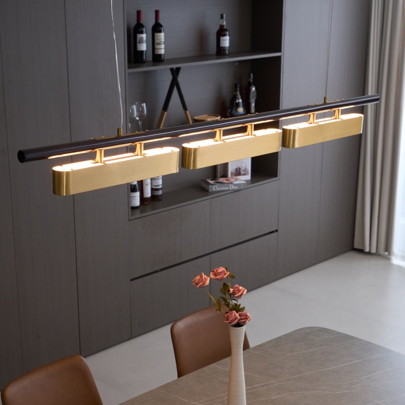 Elarain Brass Minimalist Pendant Light - Letslighting