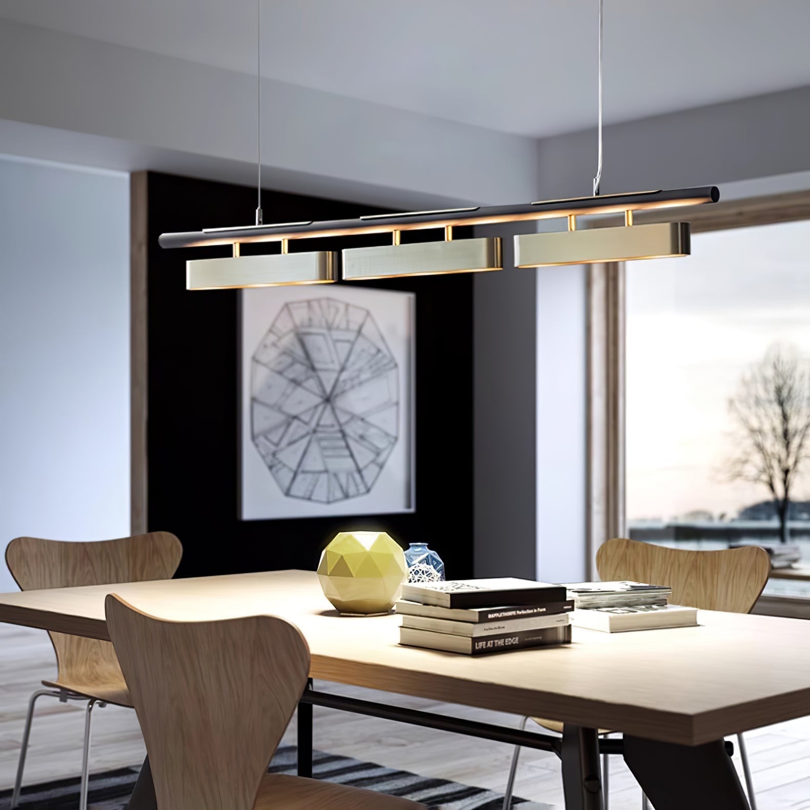 Elarain Brass Minimalist Pendant Light - Letslighting