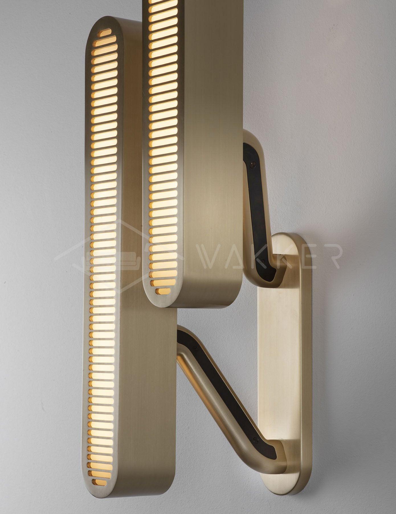 Lustra Wall Lamp Brass Slotted Grill - Letslighting