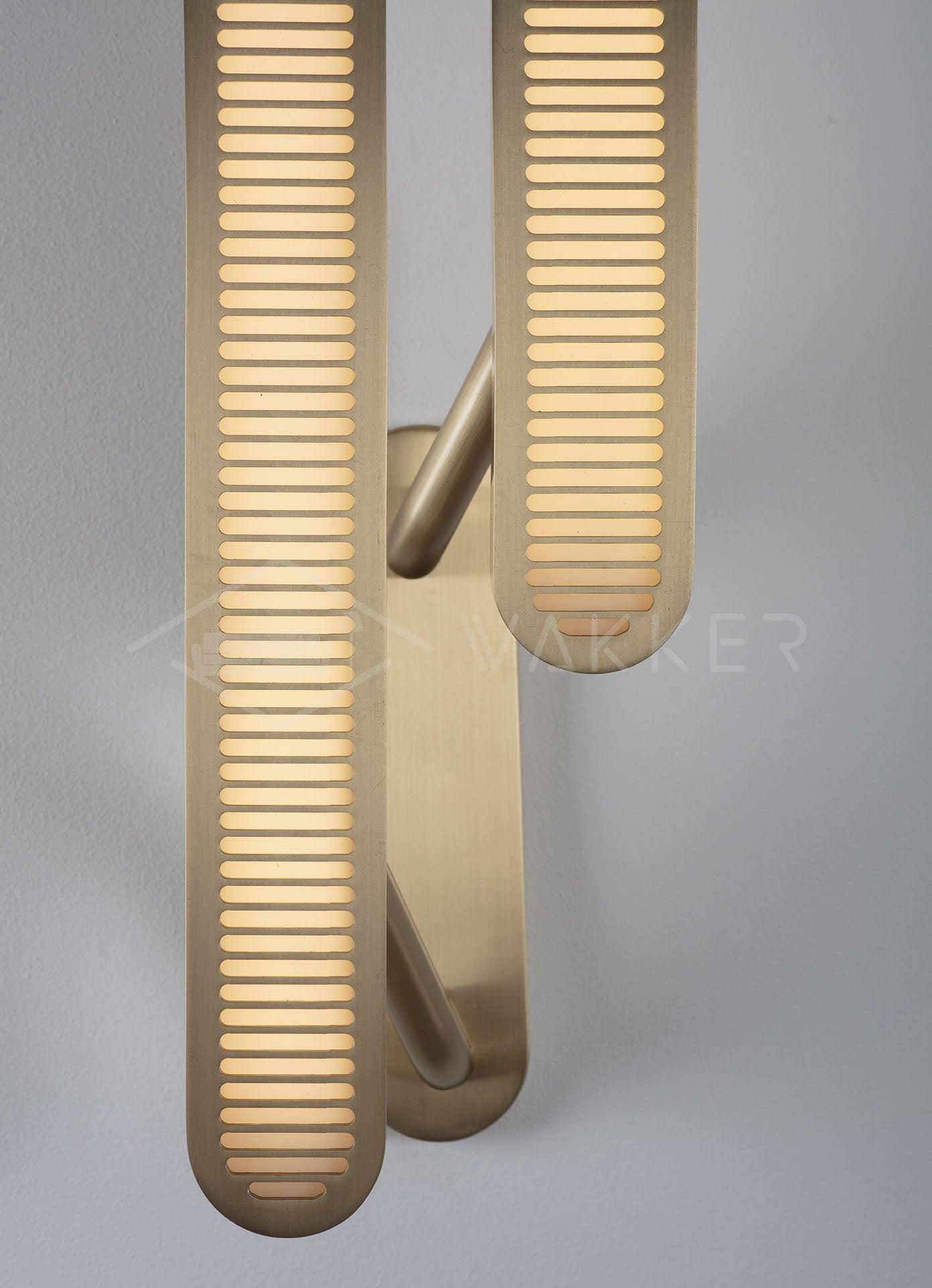 Lustra Wall Lamp Brass Slotted Grill - Letslighting