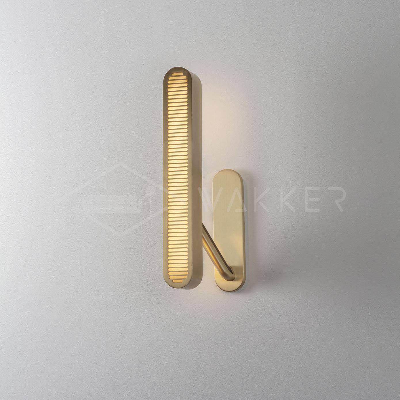 Lustra Wall Lamp Brass Slotted Grill - Letslighting