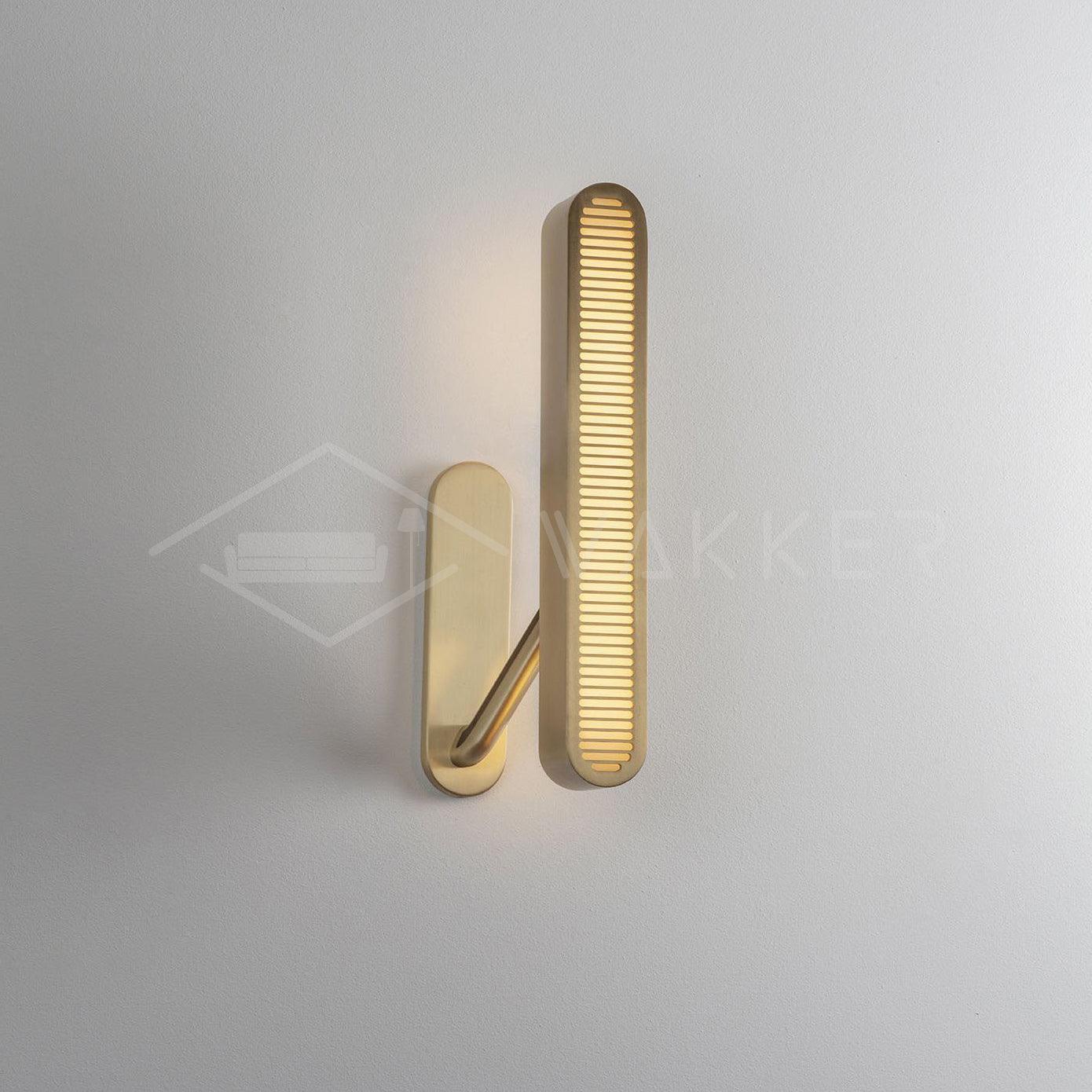 Lustra Wall Lamp Brass Slotted Grill - Letslighting
