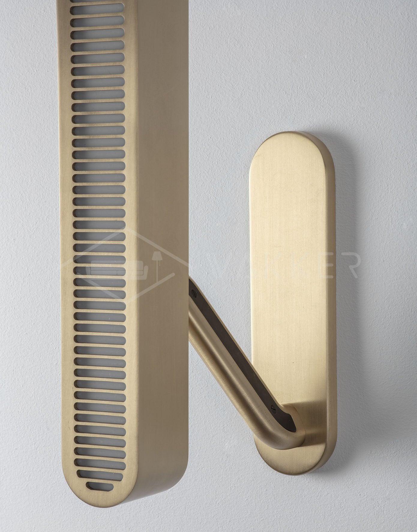 Lustra Wall Lamp Brass Slotted Grill - Letslighting