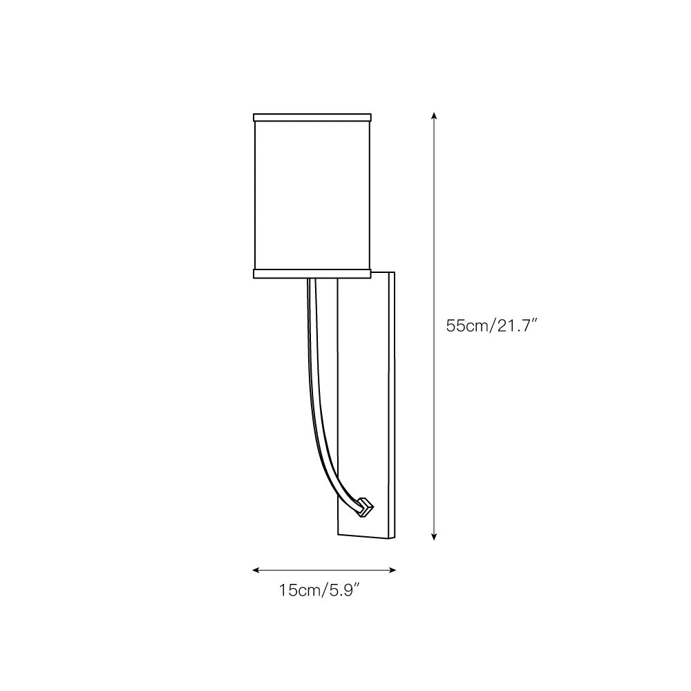 Slate Modern Minimalist Fabric Wall Lamp - Letslighting
