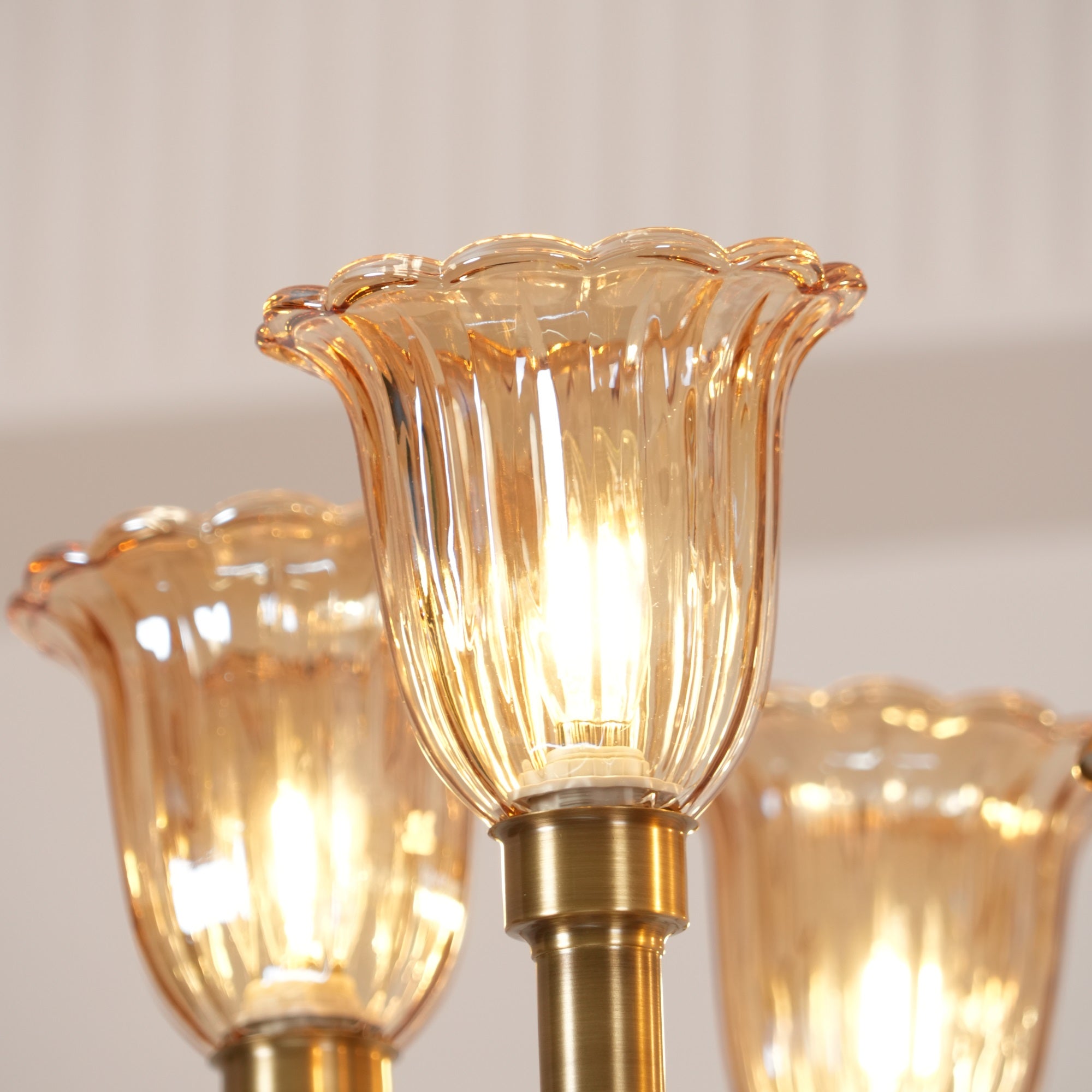 Tempo Vintage Art Deco Brass Chandelier - Letslighting