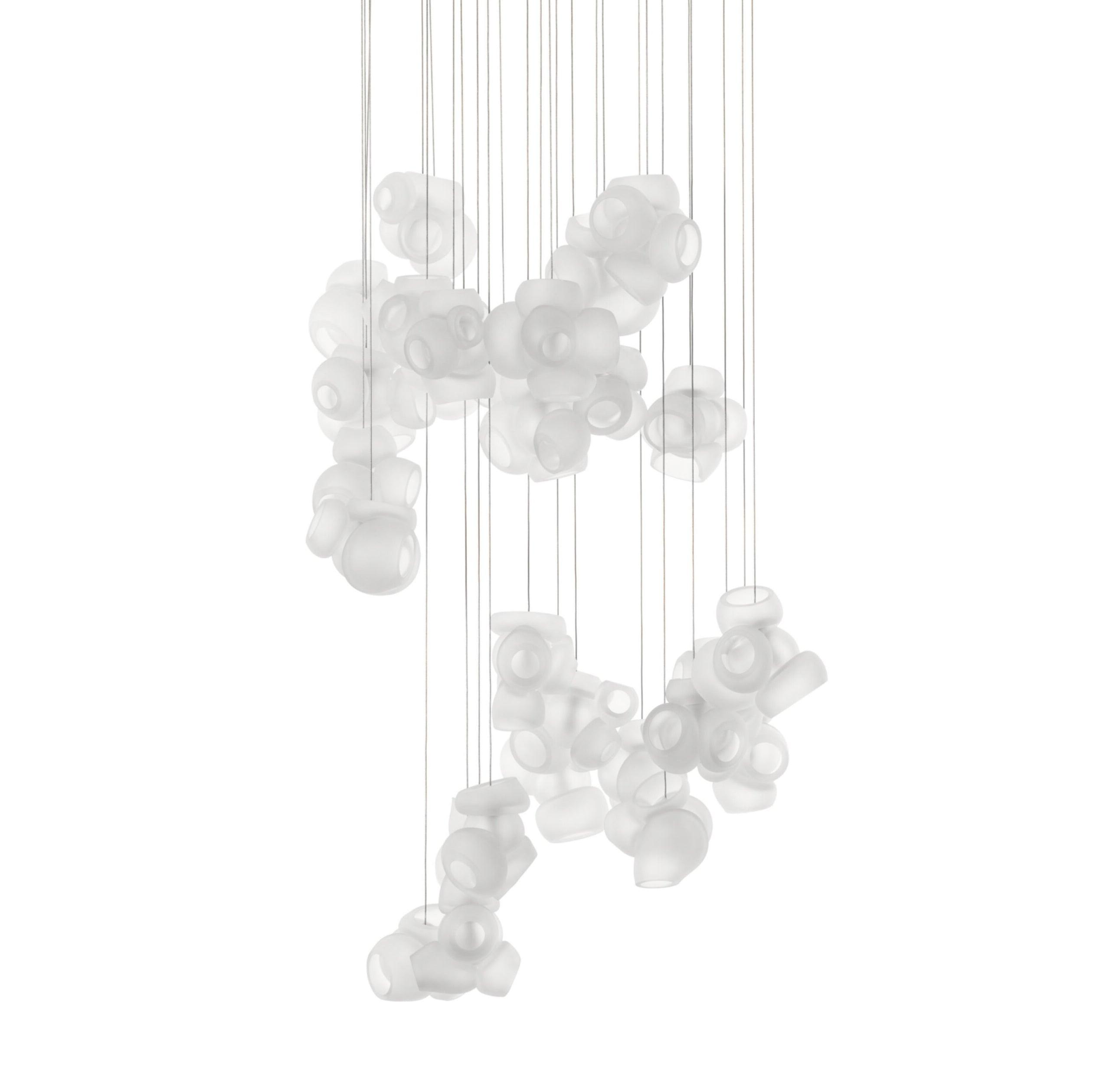 Zamarir Bubbles Cluster Glass Chandelier Staircase - Letslighting