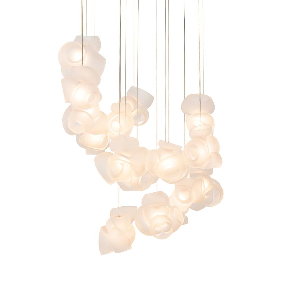 Zamarir Bubbles Cluster Glass Chandelier Staircase - Letslighting