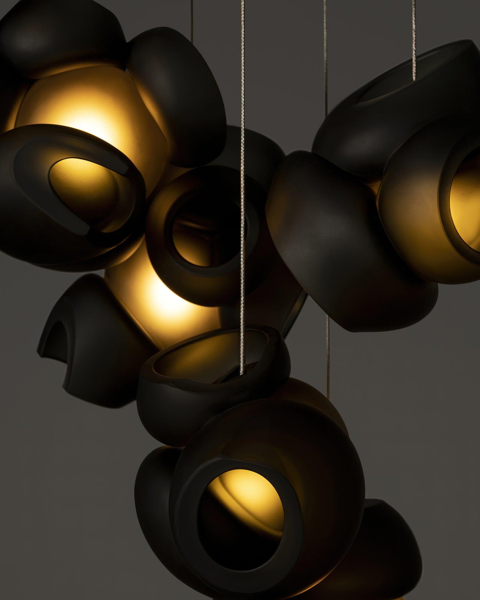 Zamarir Bubbles Cluster Glass Chandelier Staircase - Letslighting
