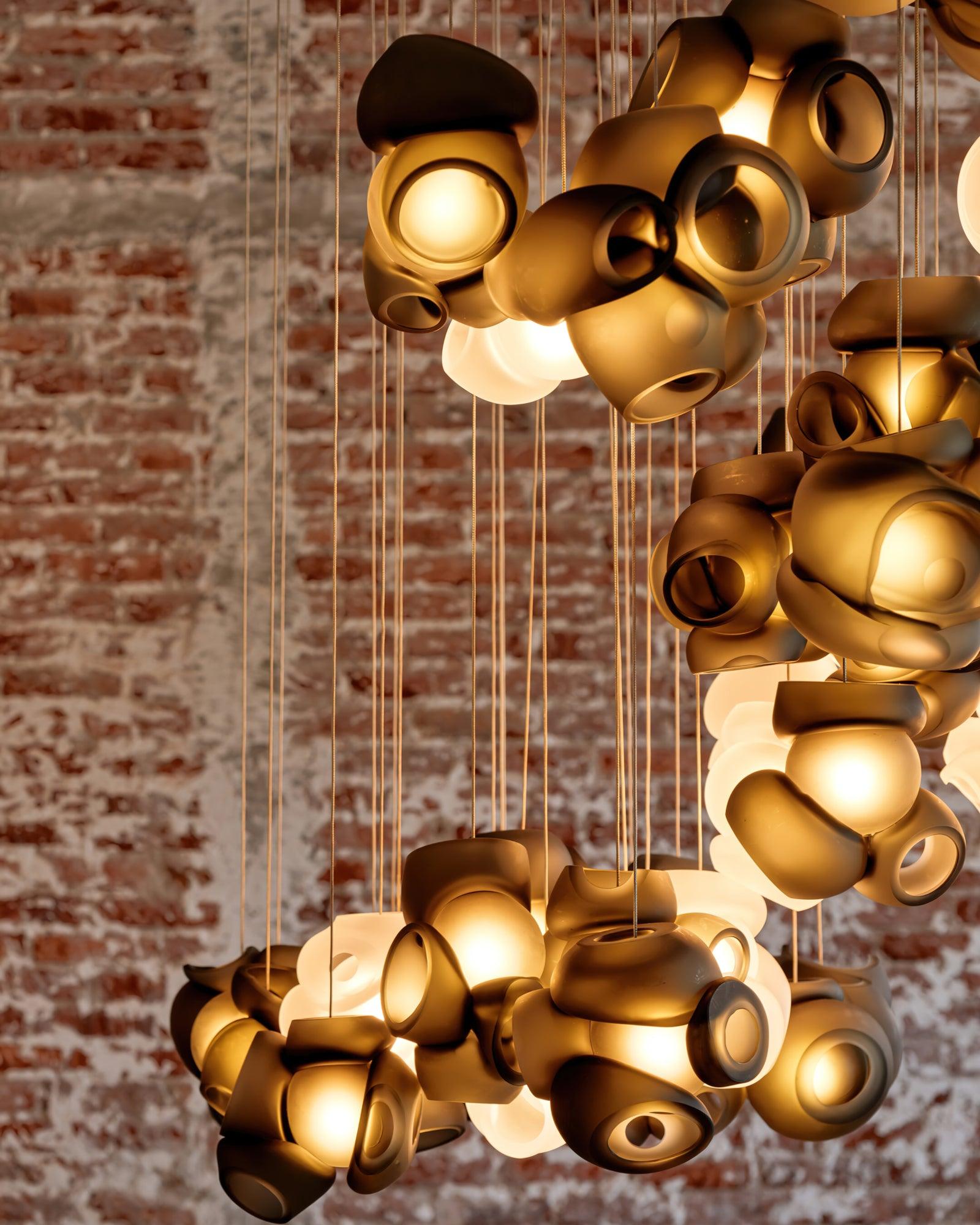 Zamarir Bubbles Cluster Glass Chandelier Staircase - Letslighting
