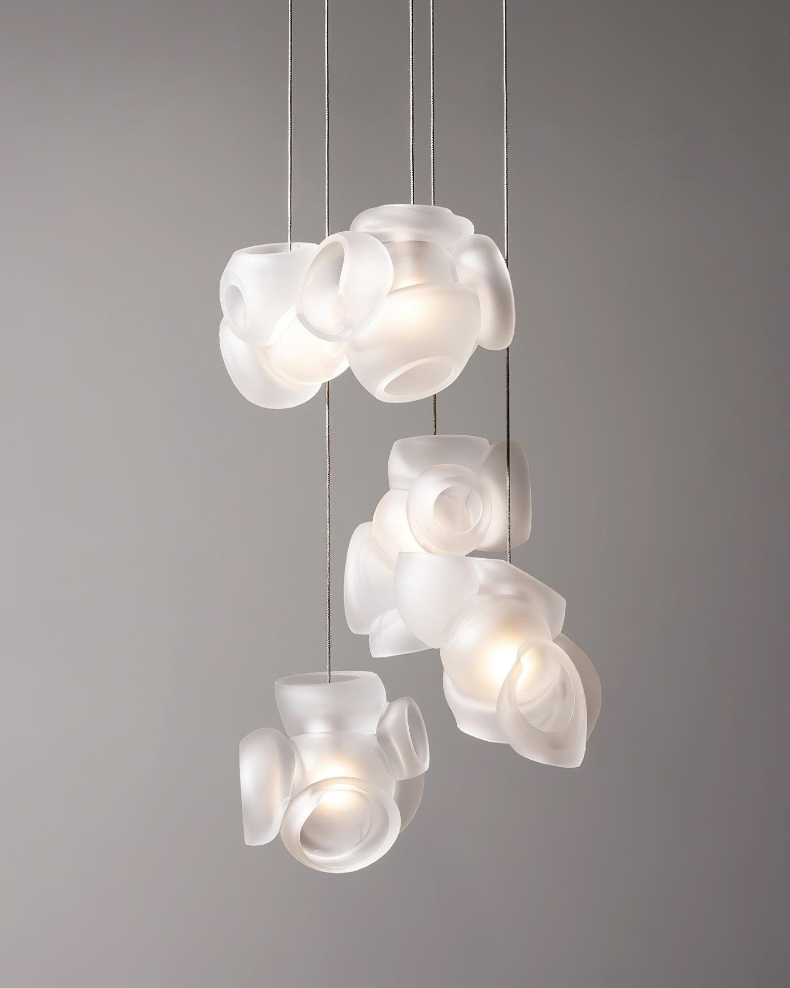 Zamarir Bubbles Cluster Glass Chandelier Staircase - Letslighting