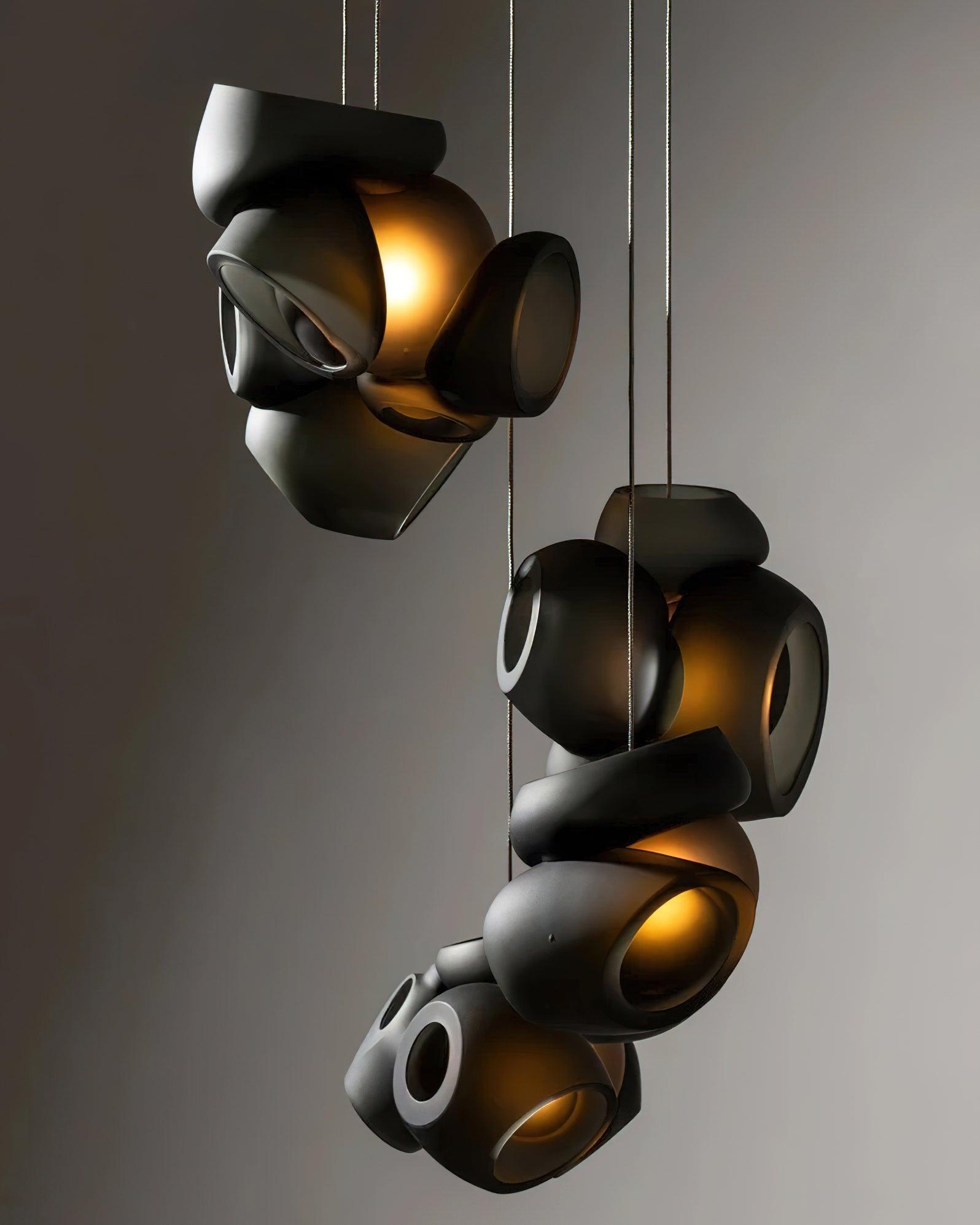 Zamarir Bubbles Cluster Glass Chandelier Staircase - Letslighting