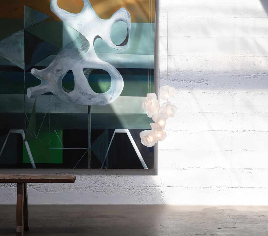 Zamarir Bubbles Cluster Glass Chandelier Staircase - Letslighting