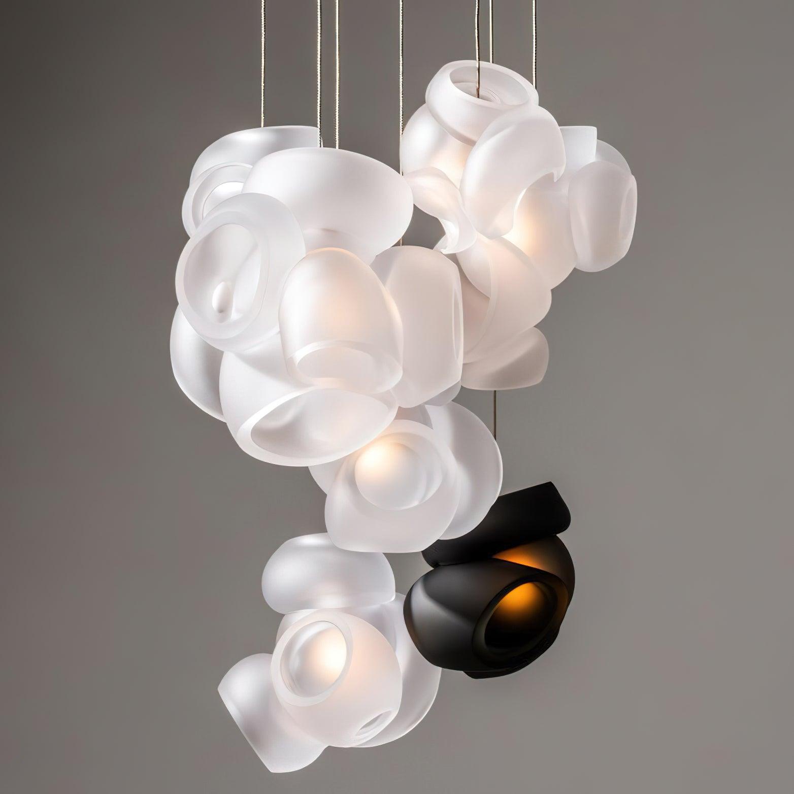 Zamarir Bubbles Cluster Glass Chandelier Staircase - Letslighting