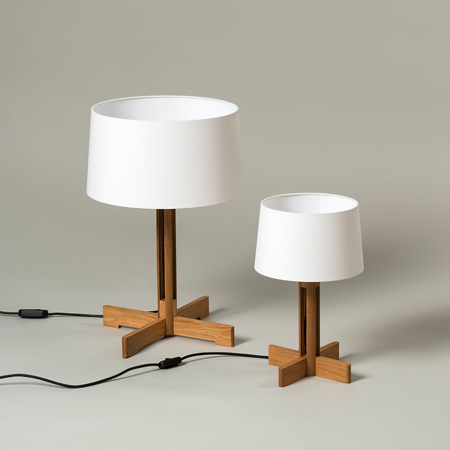Axel Wood & Fabric Contemporary Table Lamp - Letslighting