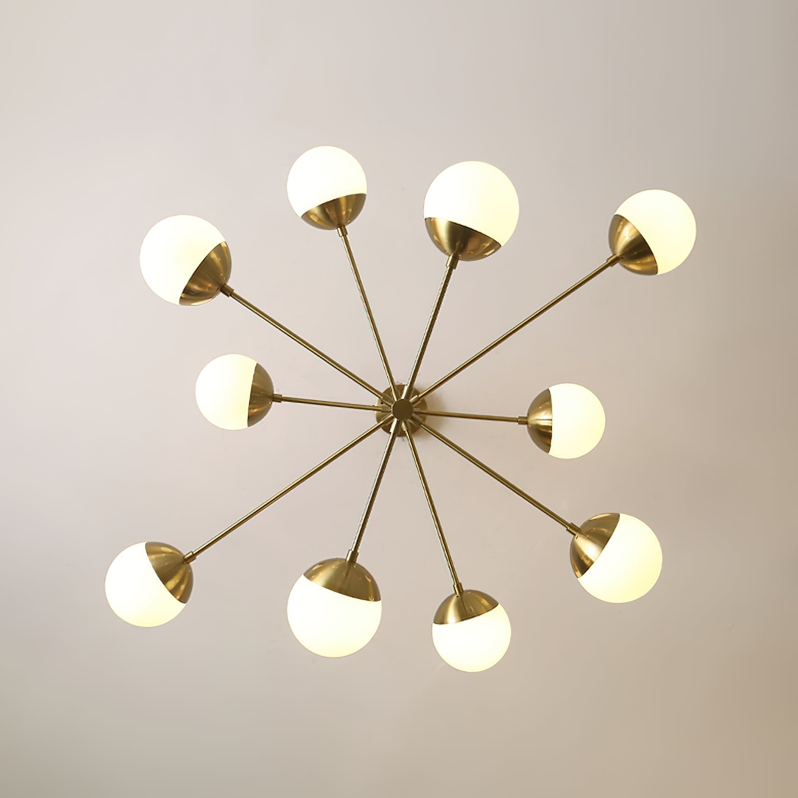 Ultra Modern Minimalist Brass Glass Chandelier - Letslighting