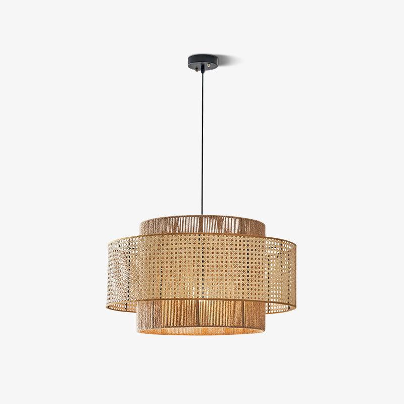 Ulshayra Concentric Rattan Pendant Light - Letslighting