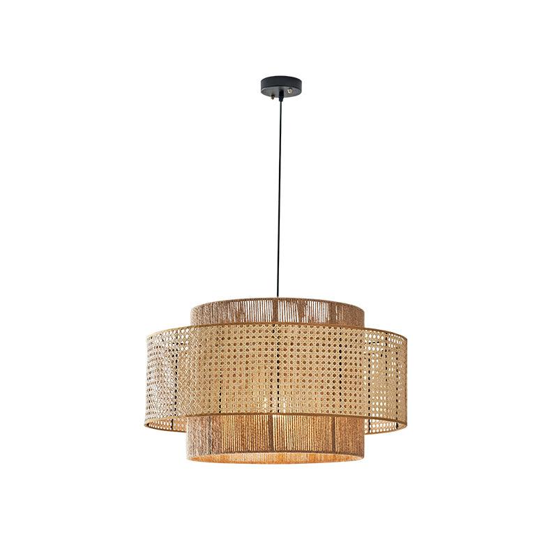 Ulshayra Concentric Rattan Pendant Light - Letslighting