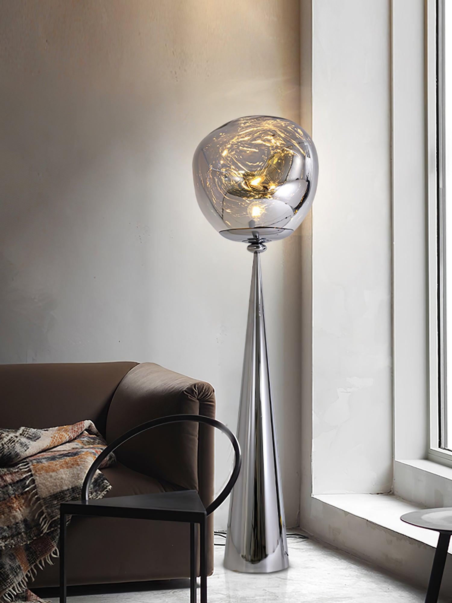 Vortexe Gray Contemporary Floor Lamp - Letslighting