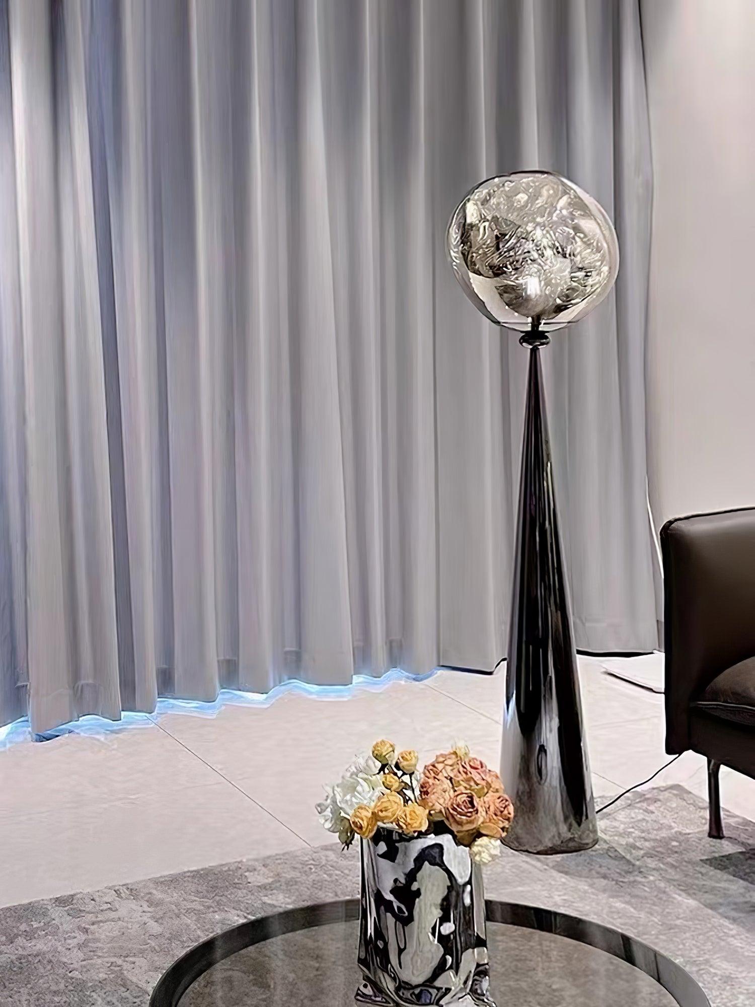 Vortexe Gray Contemporary Floor Lamp - Letslighting