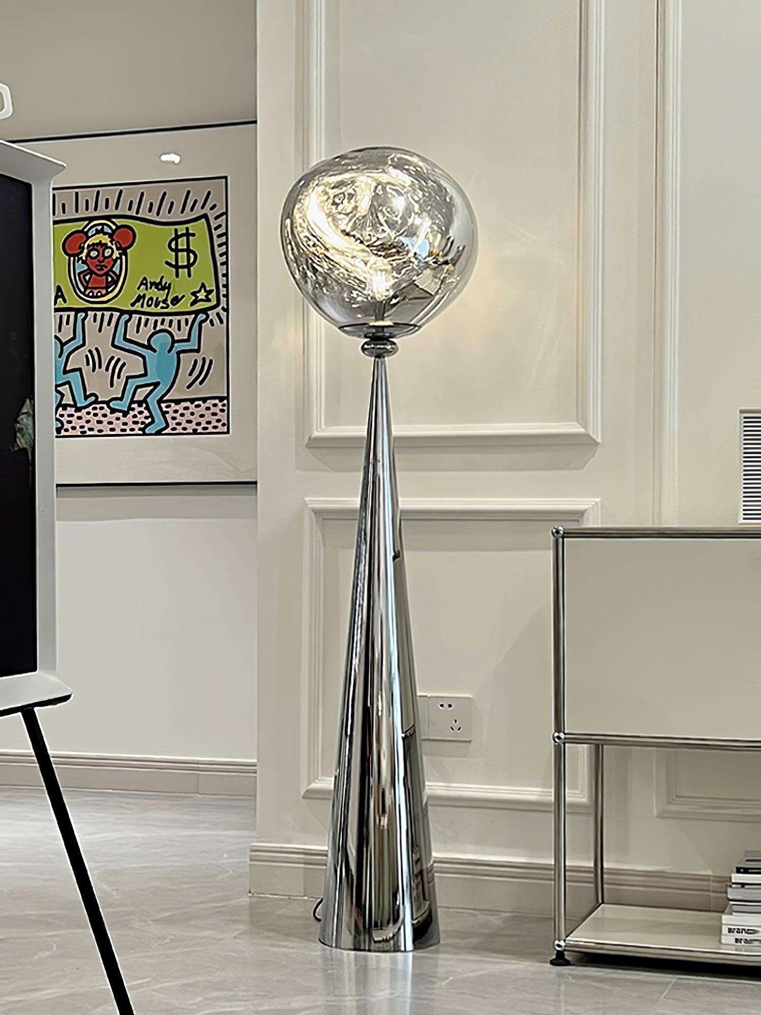 Vortexe Gray Contemporary Floor Lamp - Letslighting