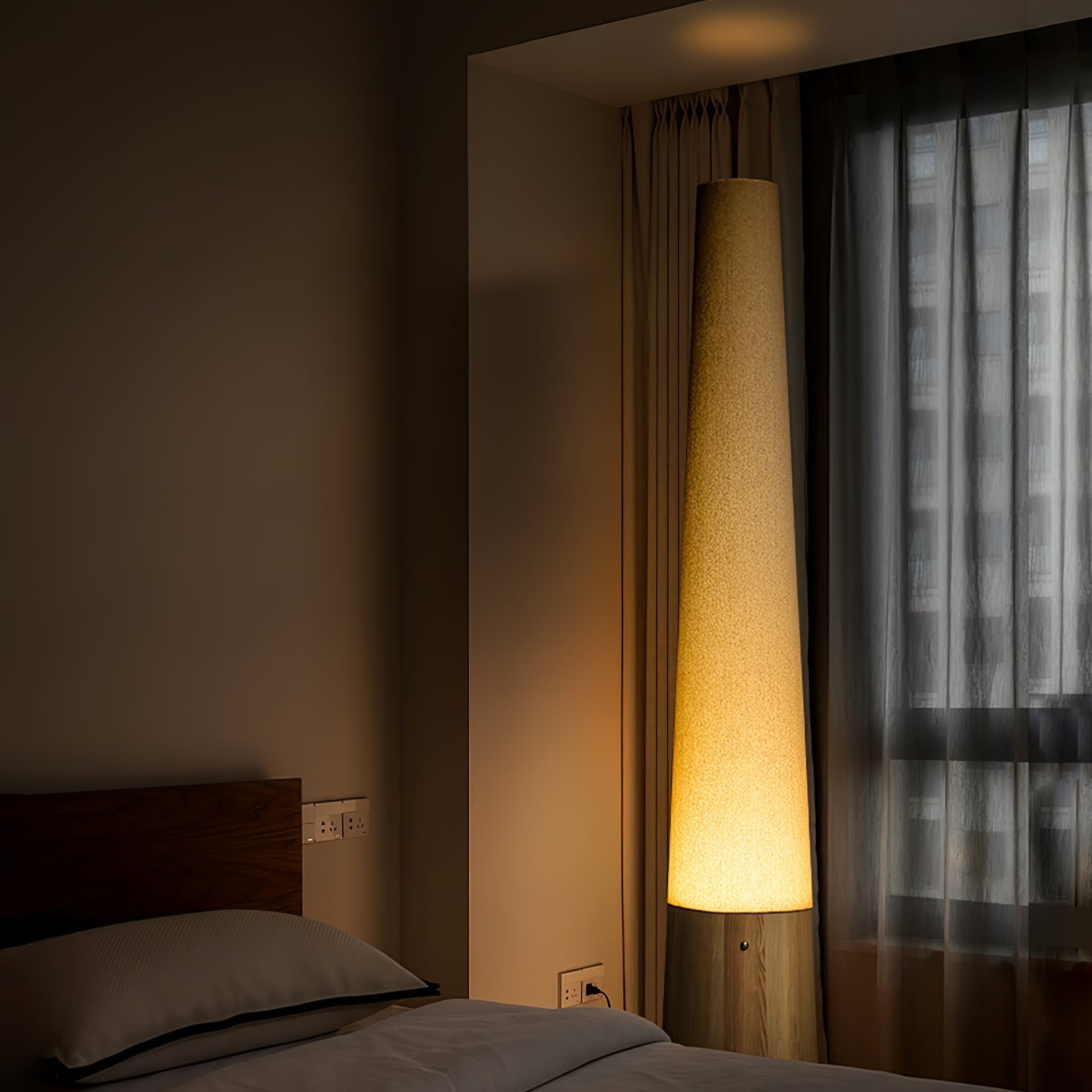 Glow Cone Wooden Floor Lamp - Letslighting