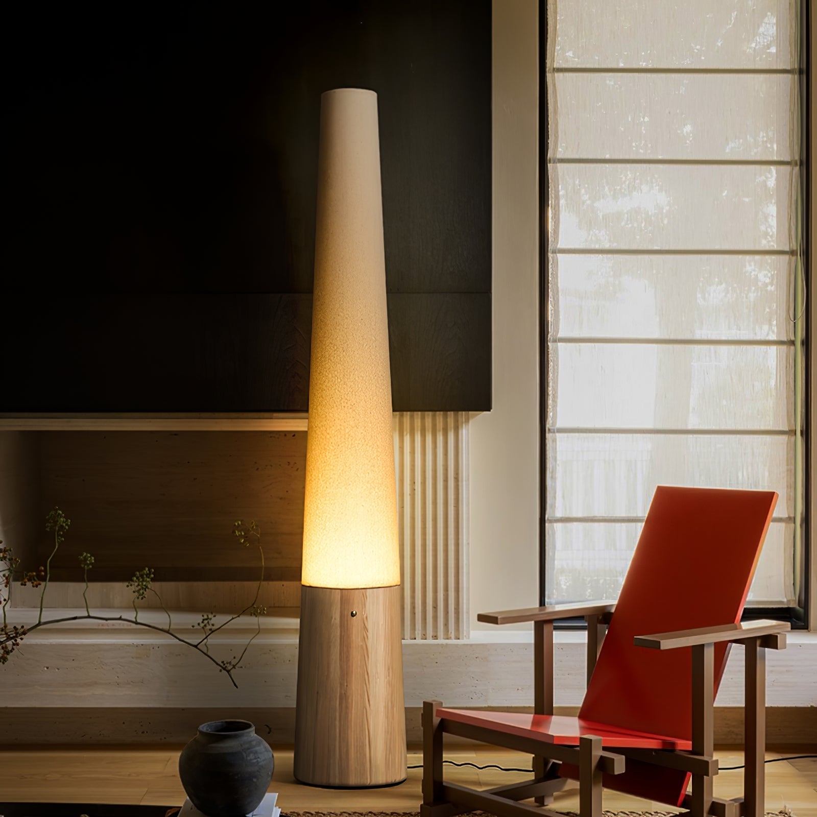 Glow Cone Wooden Floor Lamp - Letslighting